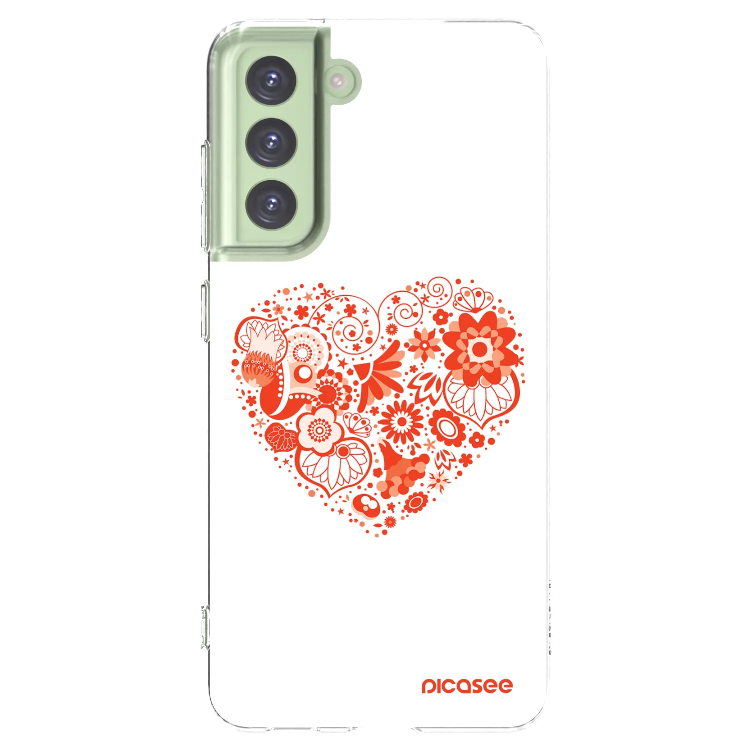 Picasee διαφανής θήκη σιλικόνης Samsung Galaxy S21 FE 5G - Big heart