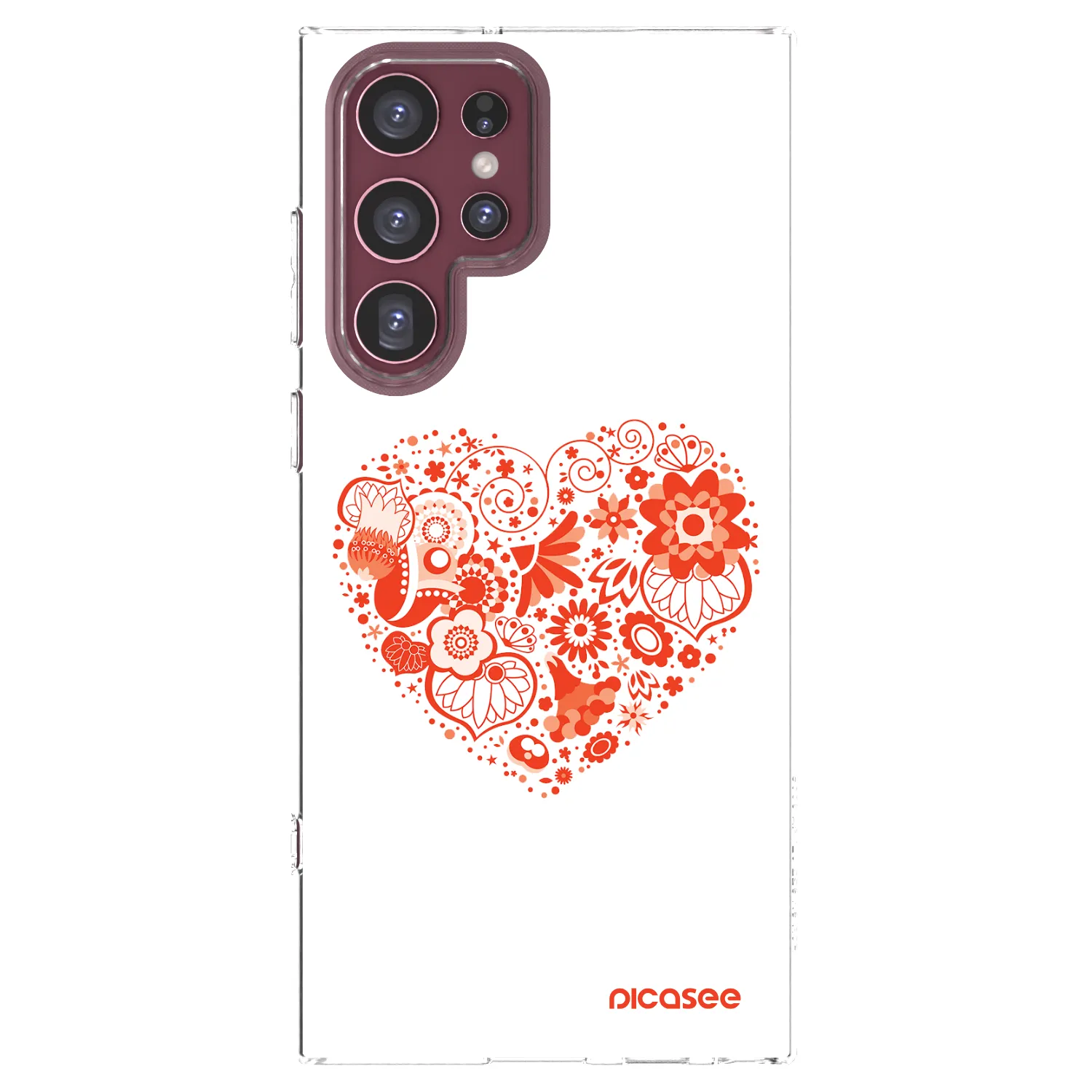 Picasee διαφανής θήκη σιλικόνης Samsung Galaxy S22 Ultra 5G - Big heart
