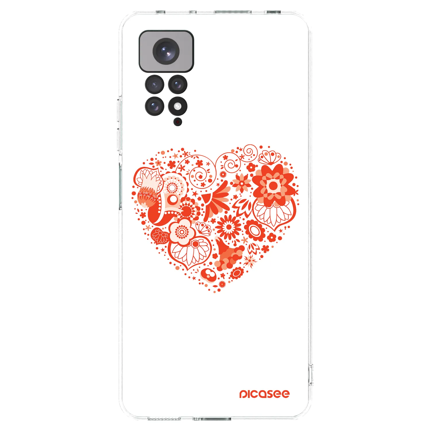 Picasee διαφανής θήκη σιλικόνης Xiaomi Redmi Note 11 - Big heart