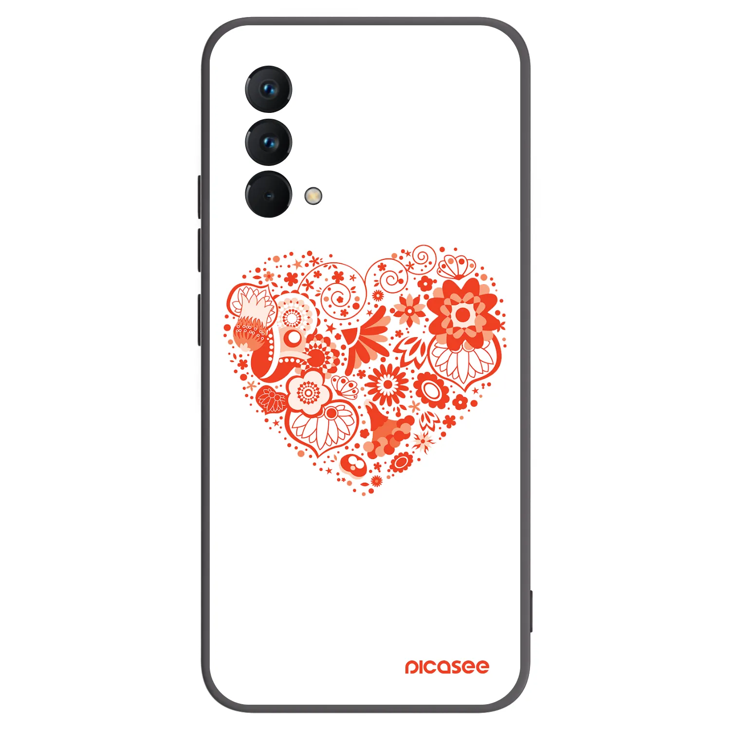 Picasee Μαύρη θήκη σιλικόνης για Realme GT Master Edition 5G - Big heart