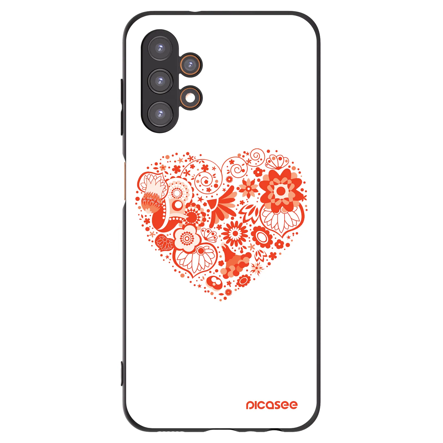 Picasee Μαύρη θήκη σιλικόνης για Samsung Galaxy A13 4G A135 - Big heart