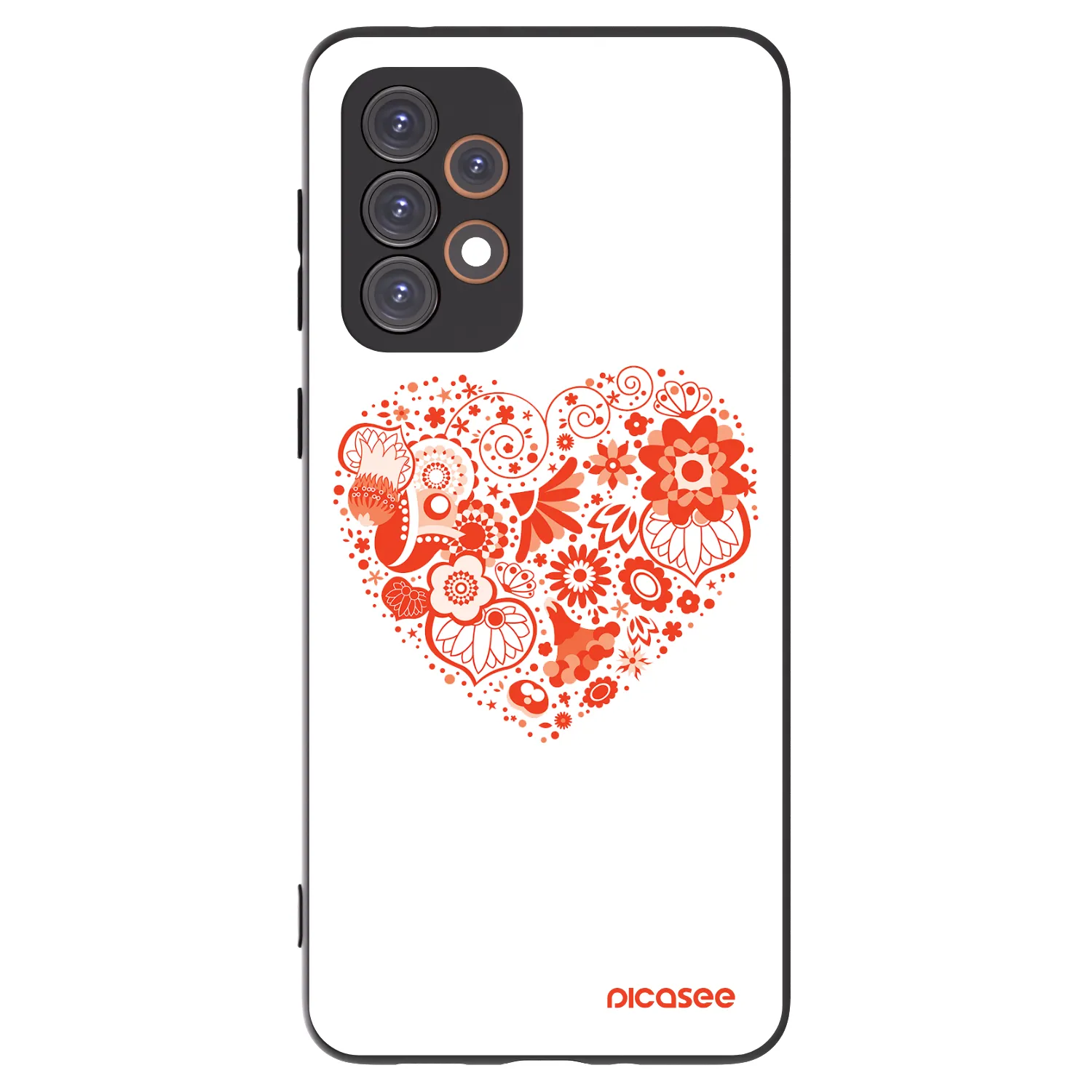 Picasee Μαύρη θήκη σιλικόνης για Samsung Galaxy A33 5G A336 - Big heart