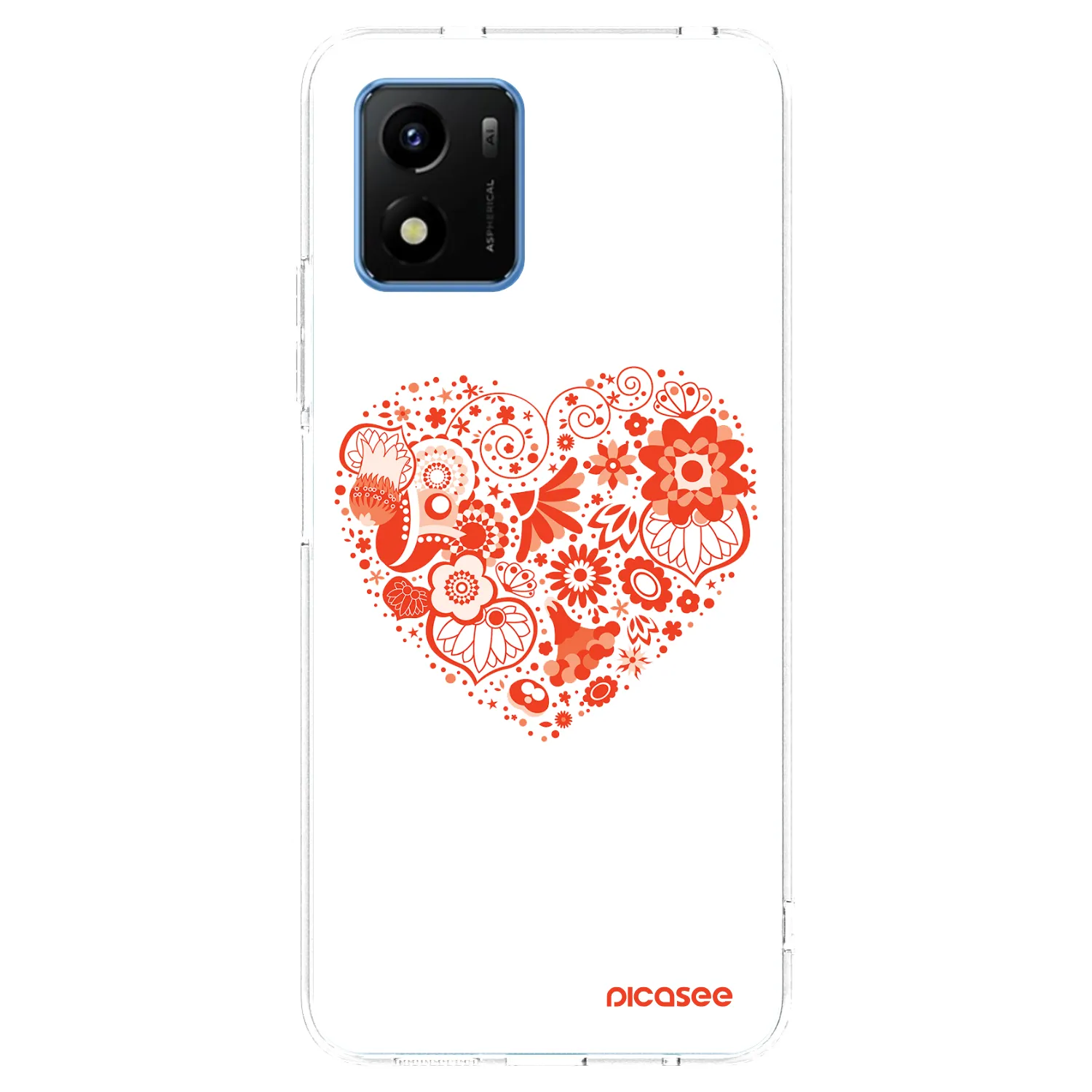 Picasee διαφανής θήκη σιλικόνης Vivo Y01 - Big heart