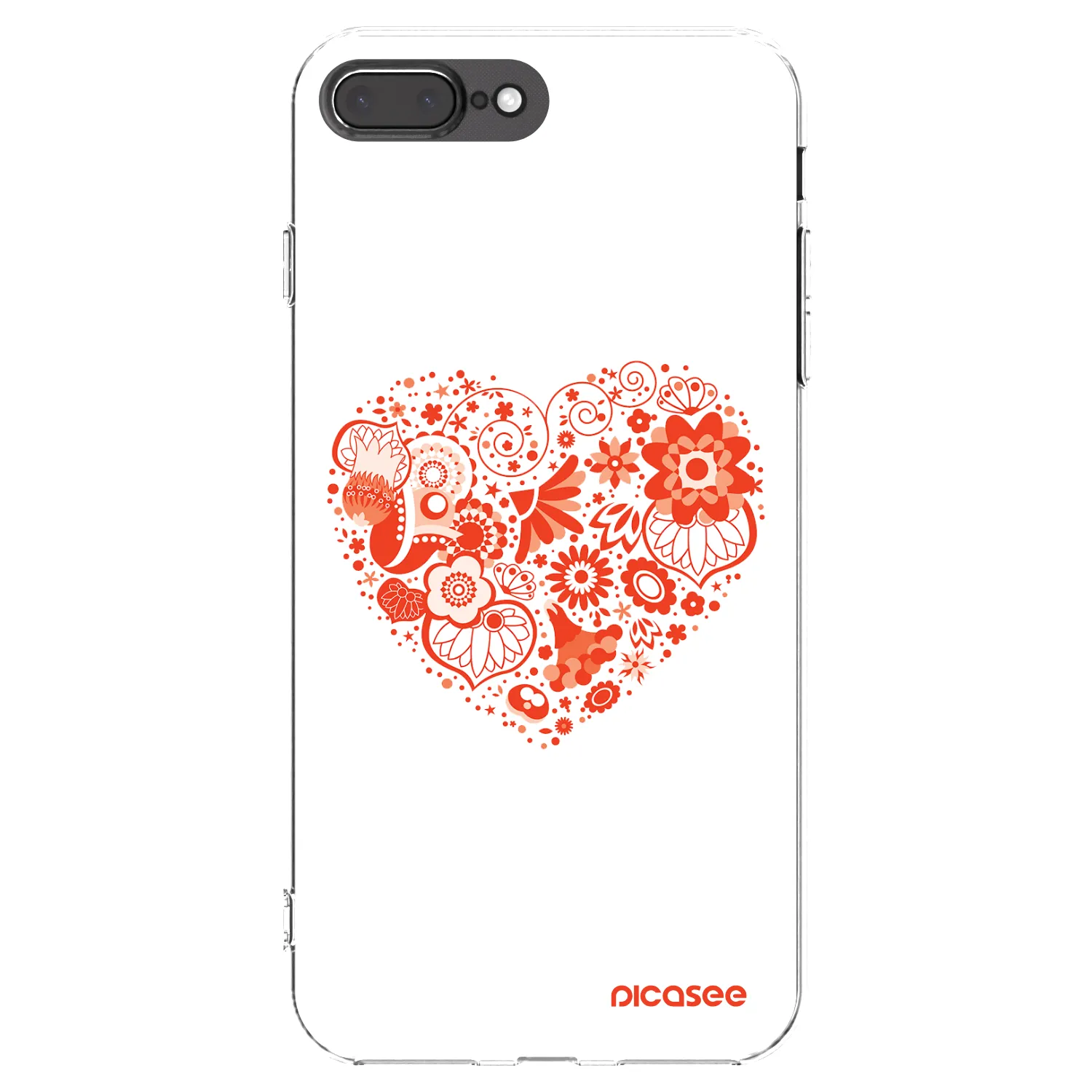 Picasee διαφανής θήκη σιλικόνης Apple iPhone 8 Plus - Big heart