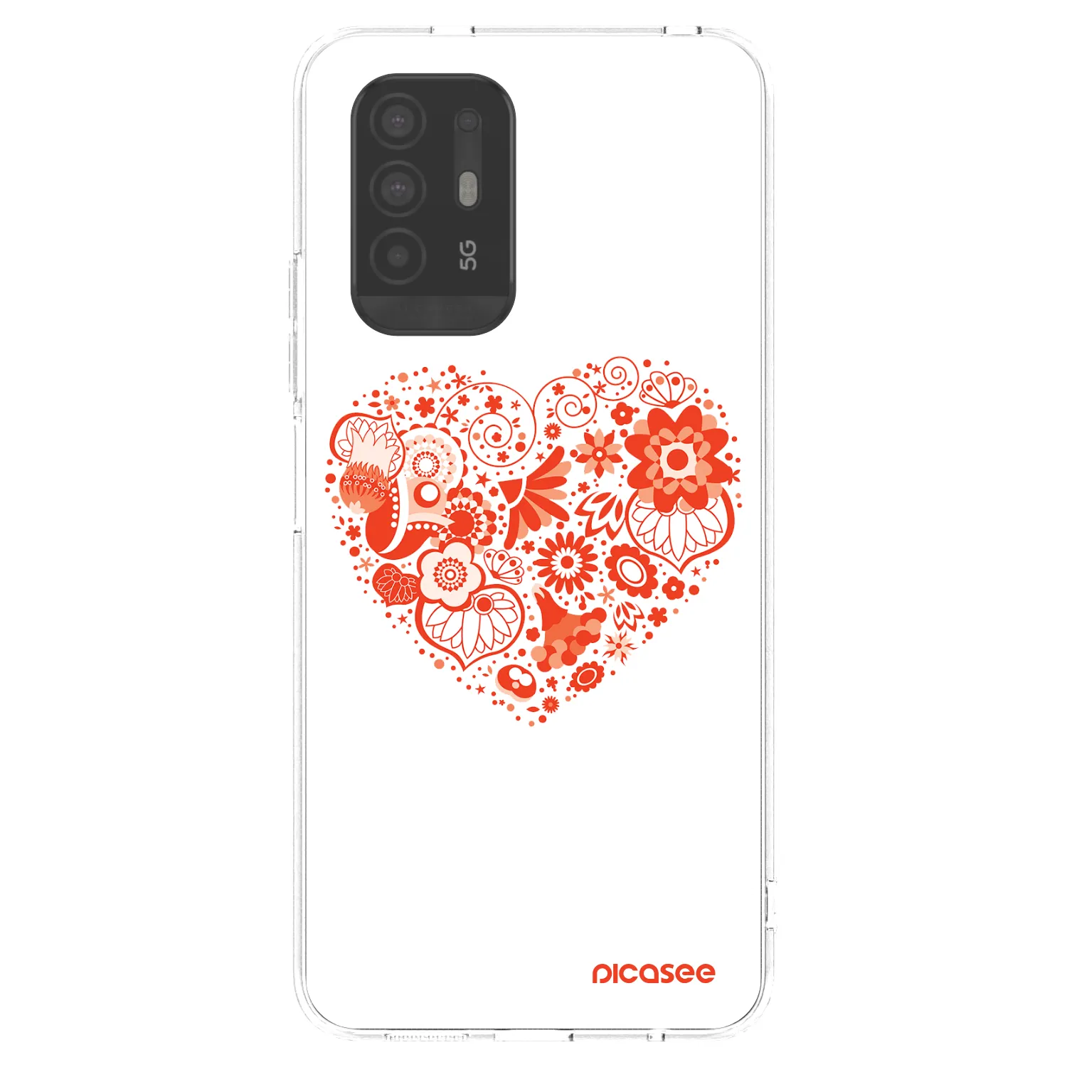 Picasee διαφανής θήκη σιλικόνης OPPO A94 5G - Big heart