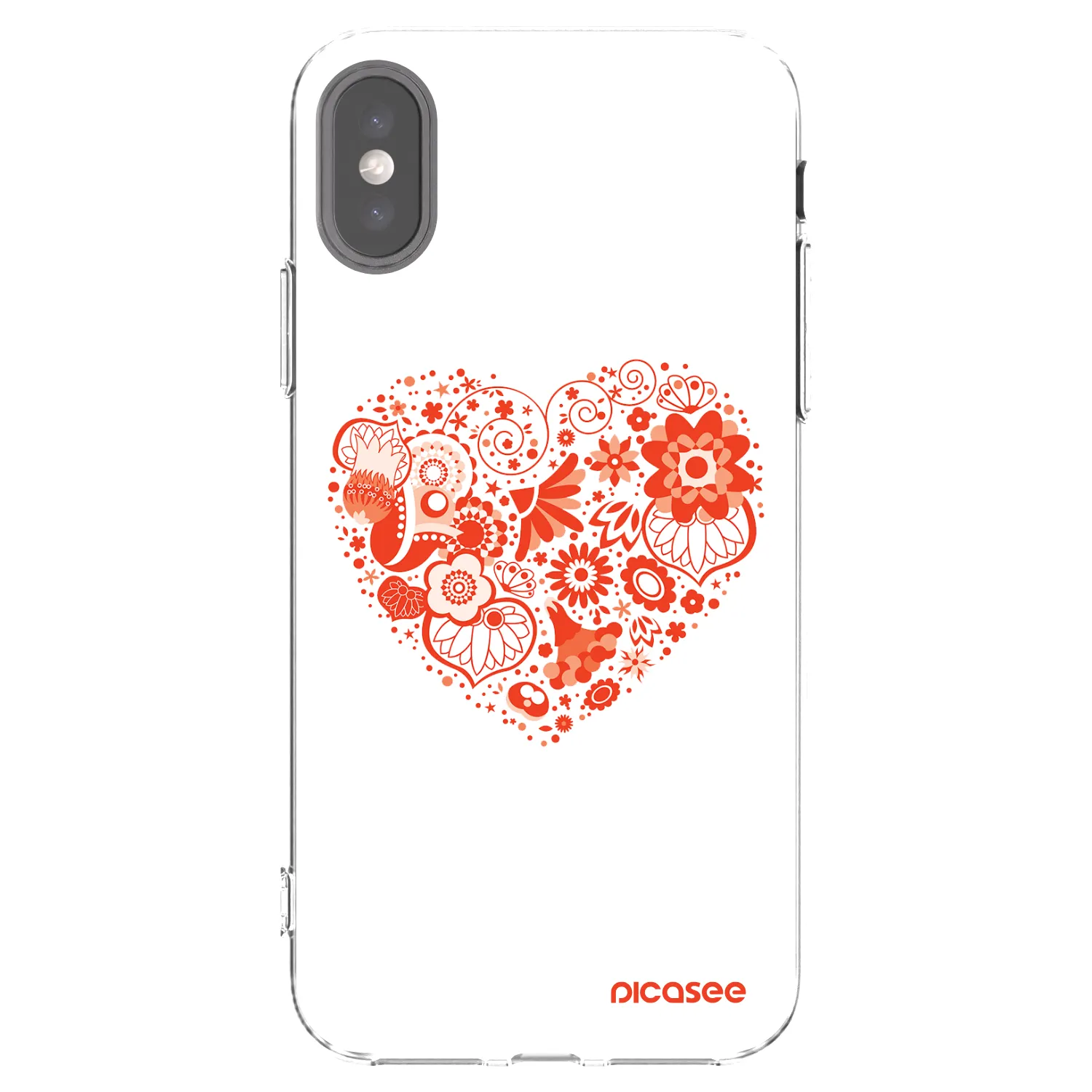 Picasee διαφανής θήκη σιλικόνης Apple iPhone X/XS - Big heart