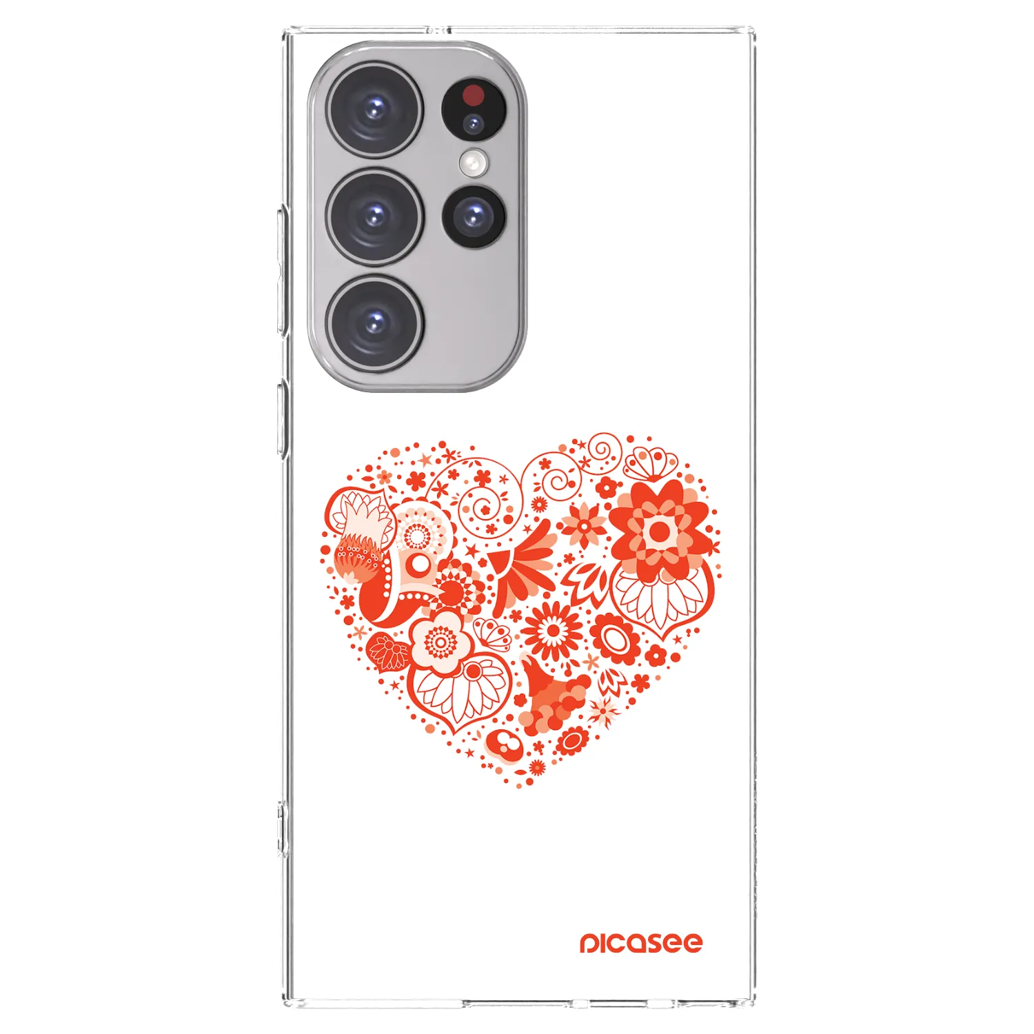 Picasee διαφανής θήκη σιλικόνης Samsung Galaxy S23 Ultra 5G - Big heart