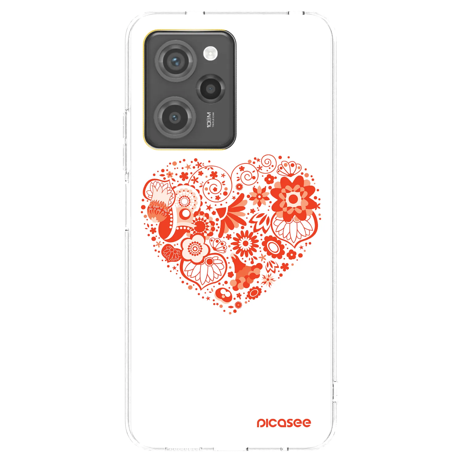 Picasee διαφανής θήκη σιλικόνης Xiaomi Poco X5 Pro - Big heart