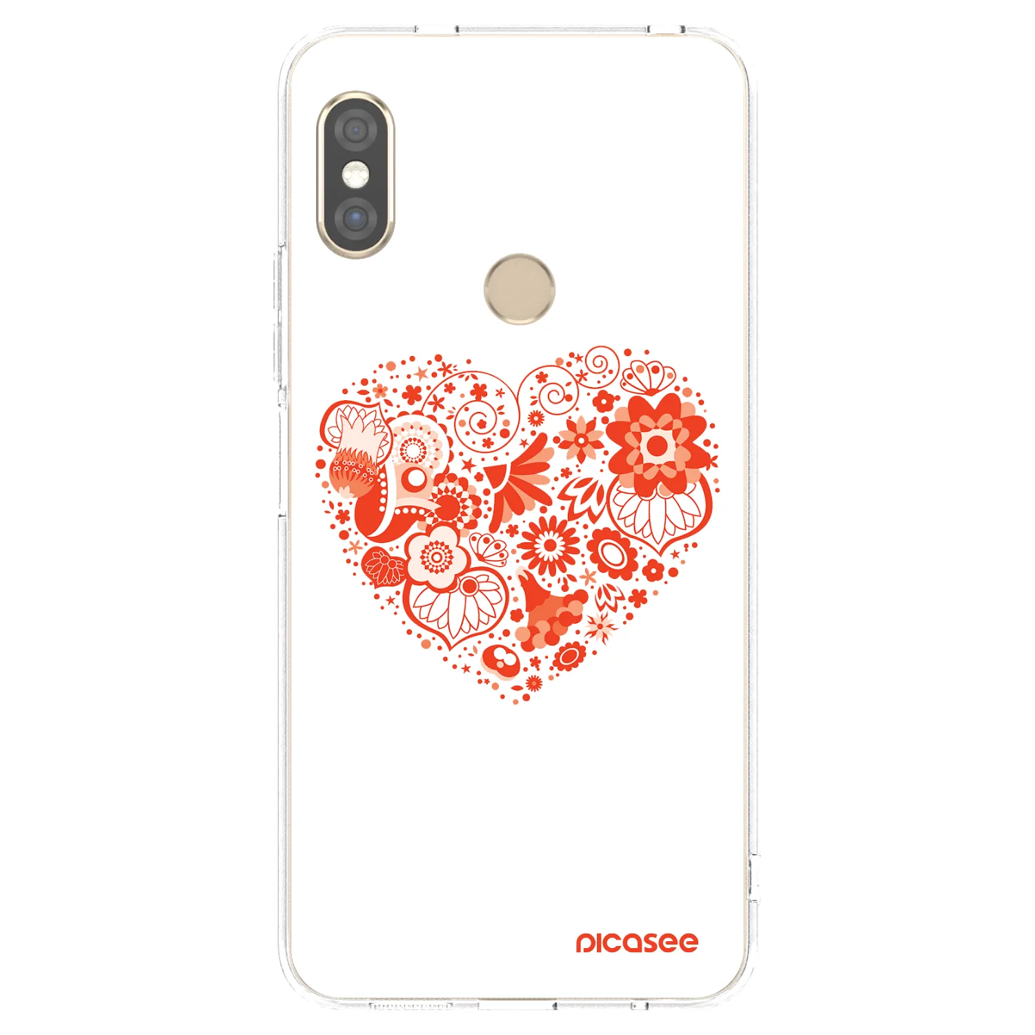 Picasee διαφανής θήκη σιλικόνης Xiaomi Redmi Note 5 Global - Big heart