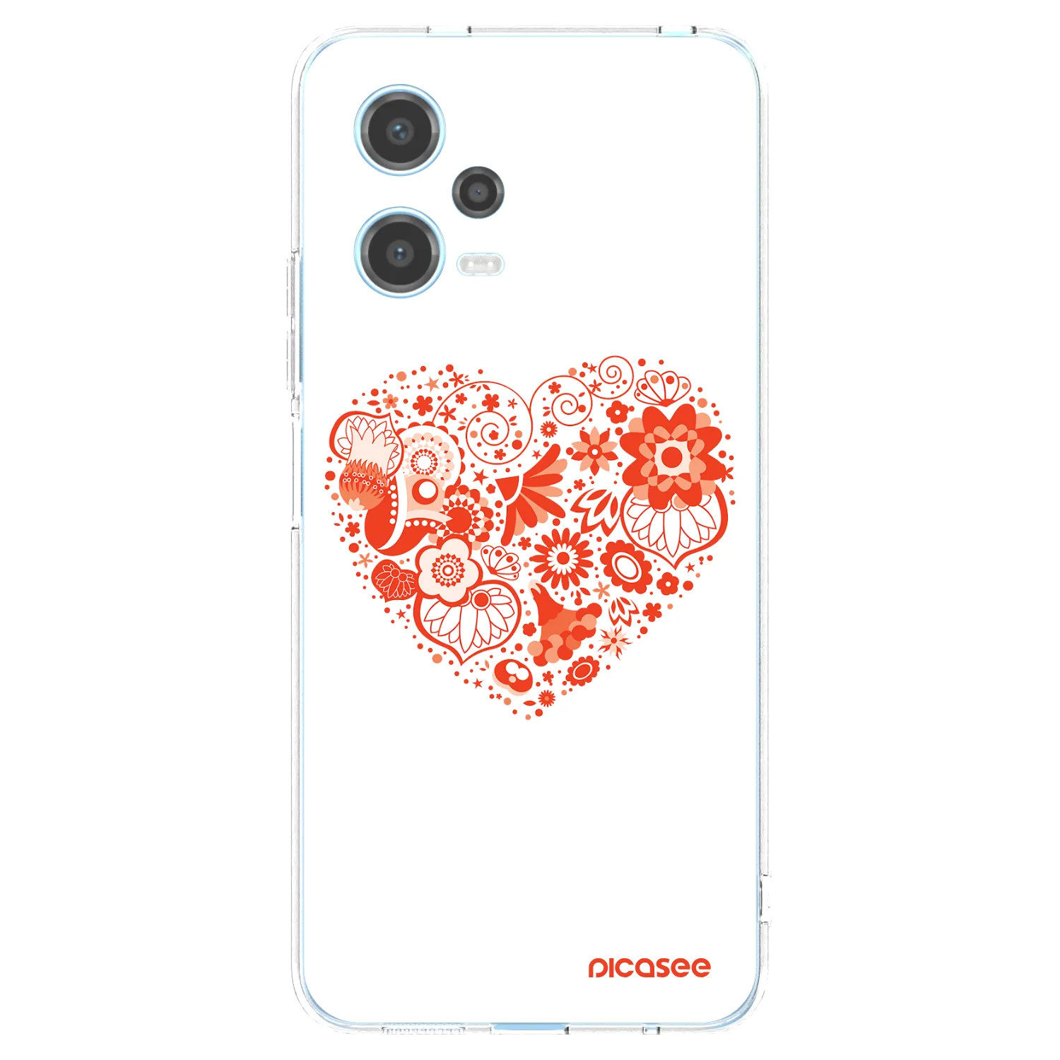 Picasee διαφανής θήκη σιλικόνης Xiaomi Redmi Note 12 5G - Big heart