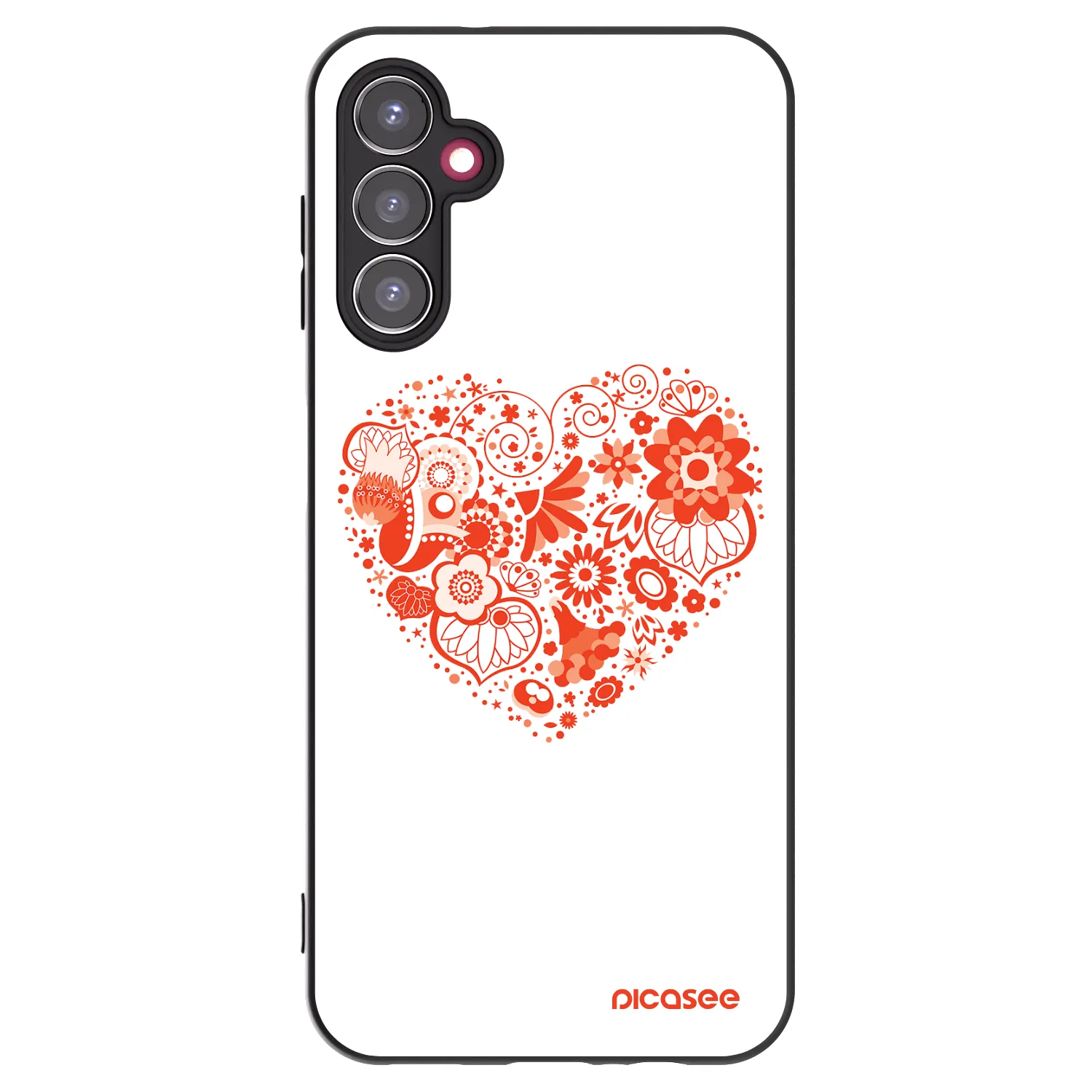 Picasee Μαύρη θήκη σιλικόνης για Samsung Galaxy A14 5G A146P - Big heart