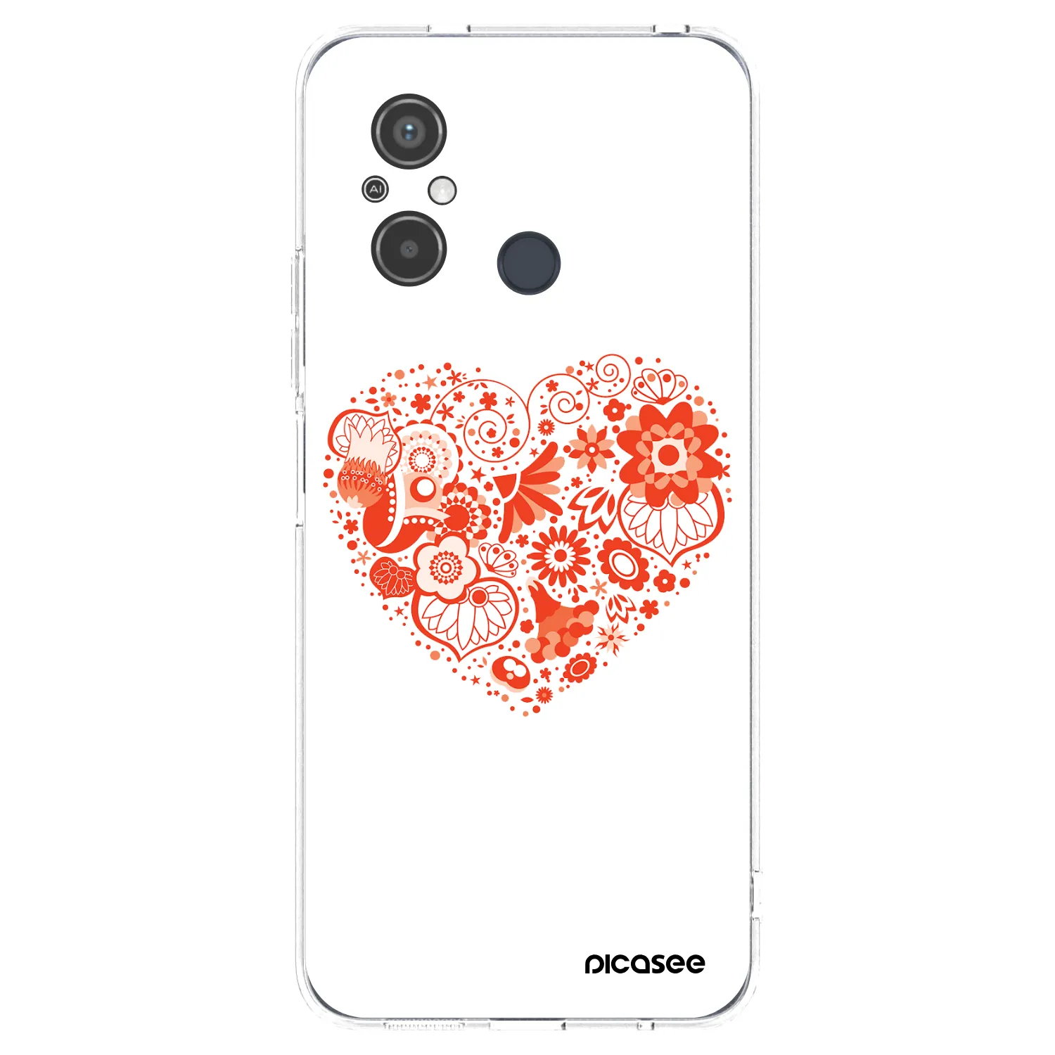 Picasee διαφανής θήκη σιλικόνης Xiaomi Redmi 12C - Big heart