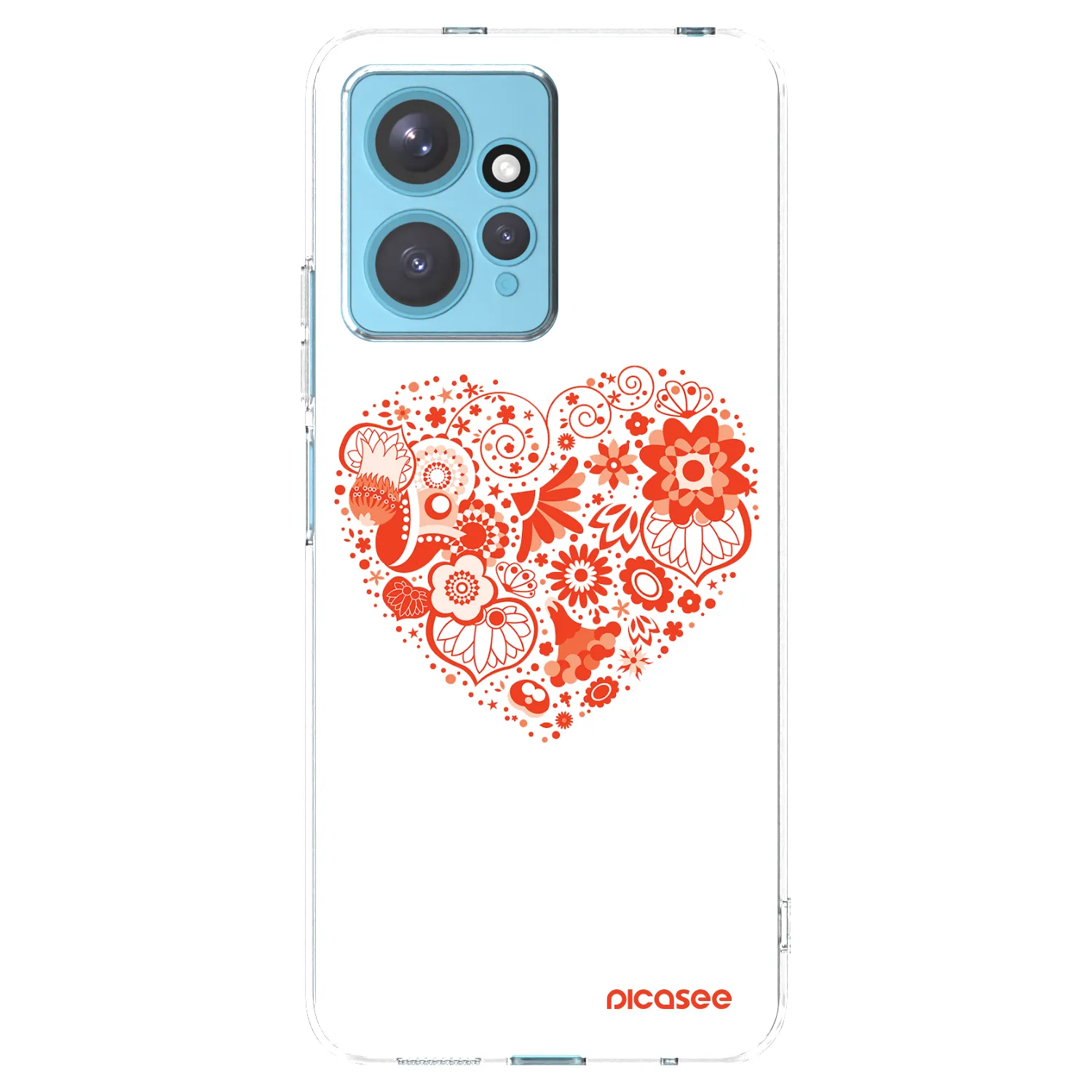 Picasee διαφανής θήκη σιλικόνης Xiaomi Redmi Note 12 4G - Big heart