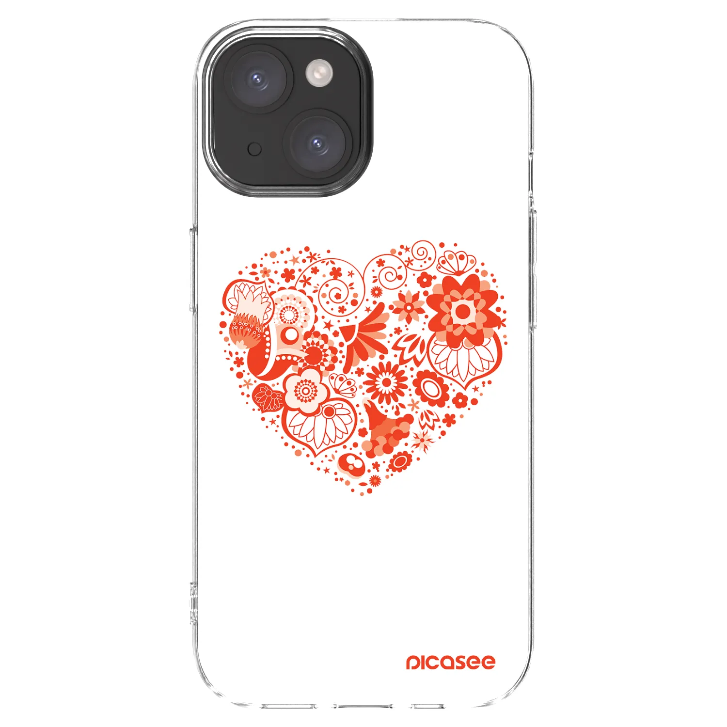 Picasee διαφανής θήκη σιλικόνης Apple iPhone 15 - Big heart