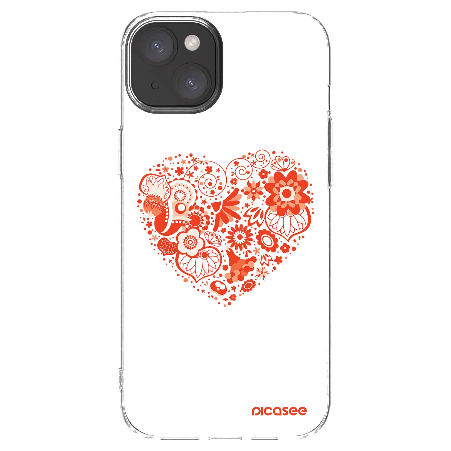 Picasee διαφανής θήκη σιλικόνης Apple iPhone 15 Plus - Big heart