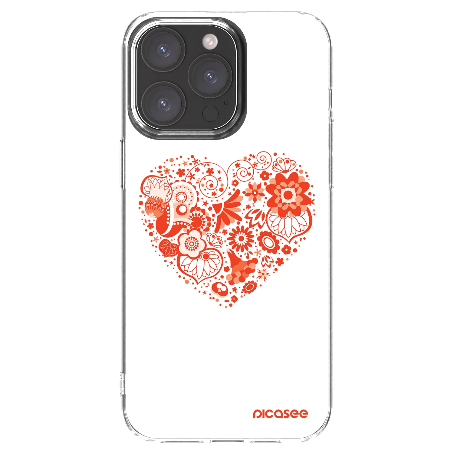 Picasee διαφανής θήκη σιλικόνης Apple iPhone 15 Pro Max - Big heart