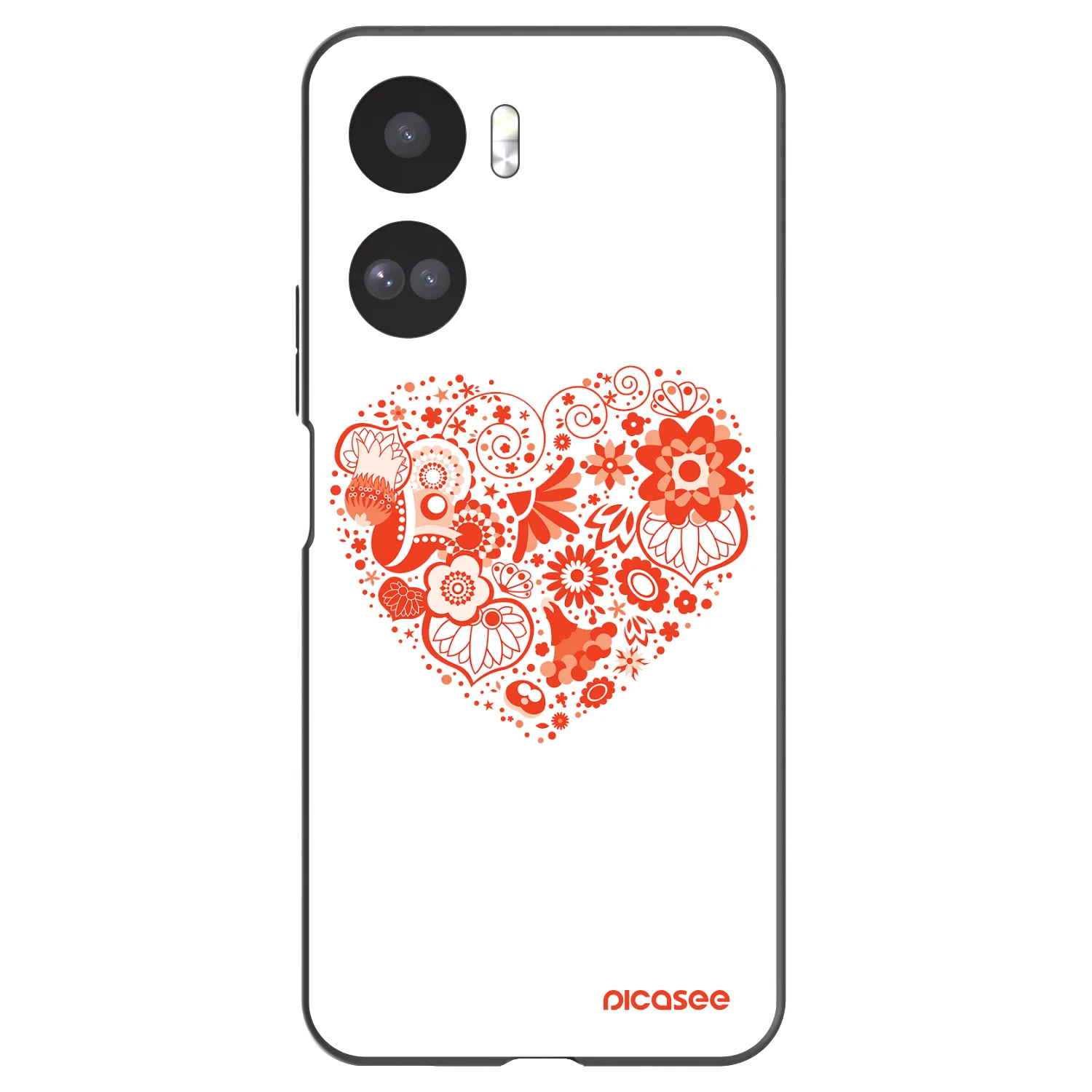 Picasee Μαύρη θήκη σιλικόνης για Honor 90 Lite 5G - Big heart