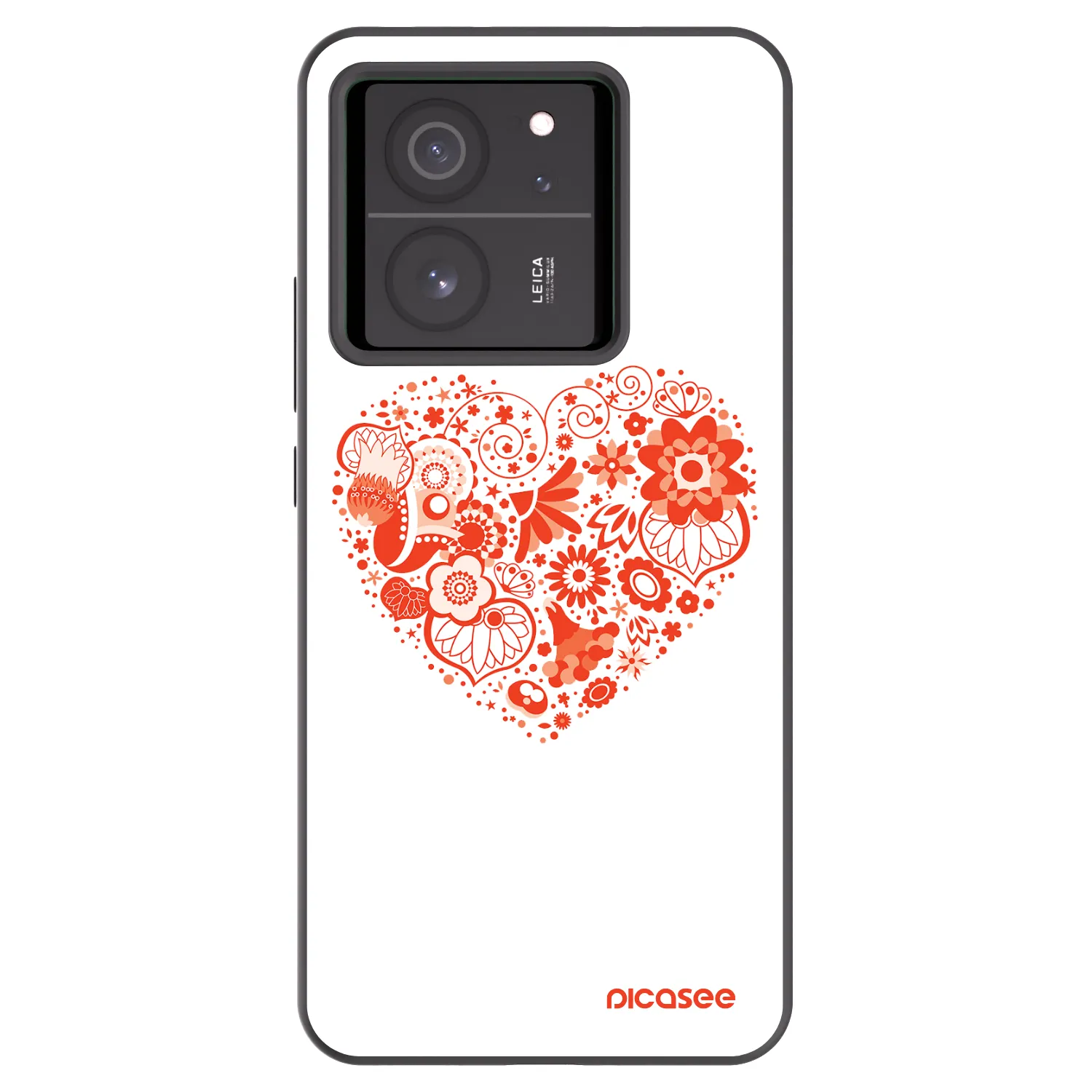 Picasee Μαύρη θήκη σιλικόνης για Xiaomi 13T - Big heart
