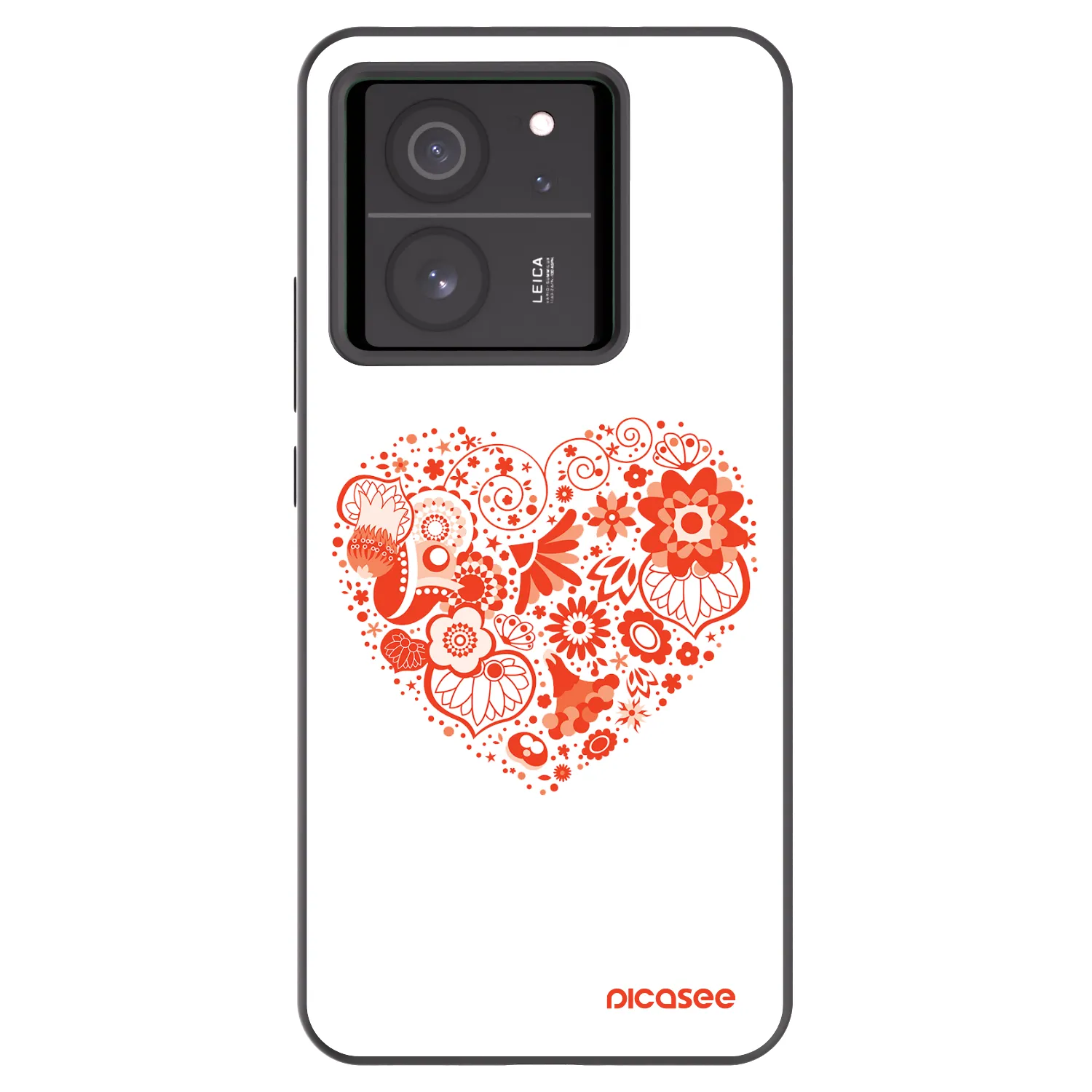 Picasee Μαύρη θήκη σιλικόνης για Xiaomi 13T Pro - Big heart