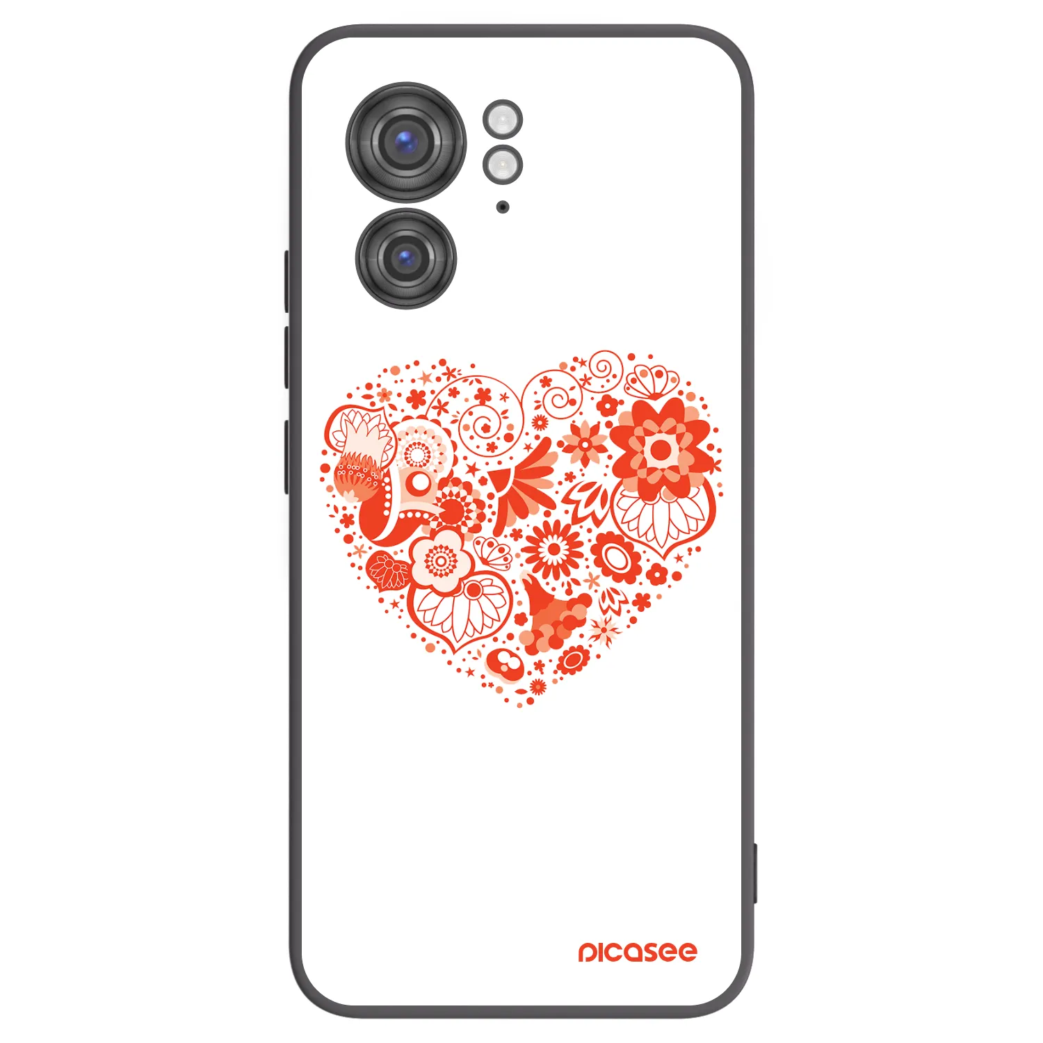 Picasee Μαύρη θήκη σιλικόνης για Motorola Edge 40 - Big heart