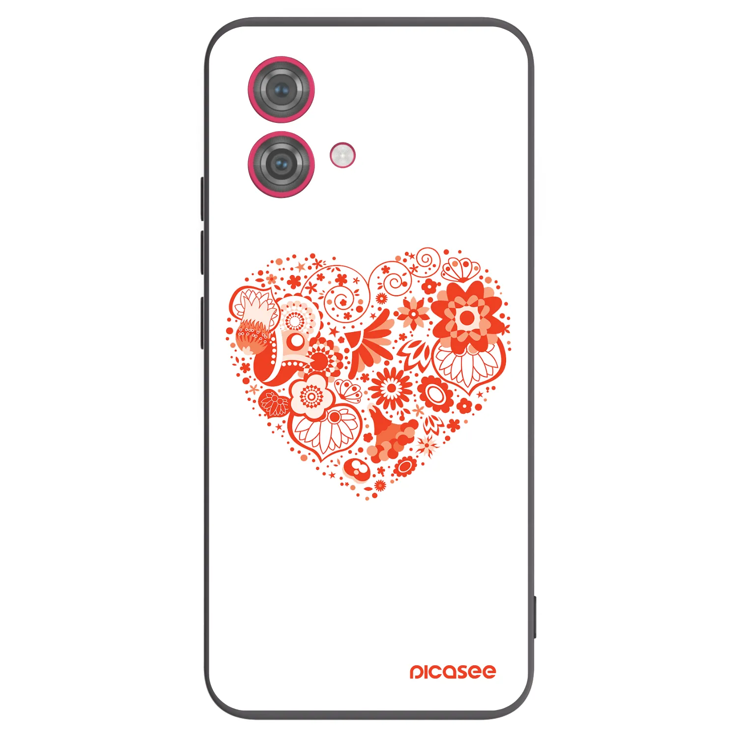 Picasee Μαύρη θήκη σιλικόνης για Motorola Moto G84 5G - Big heart