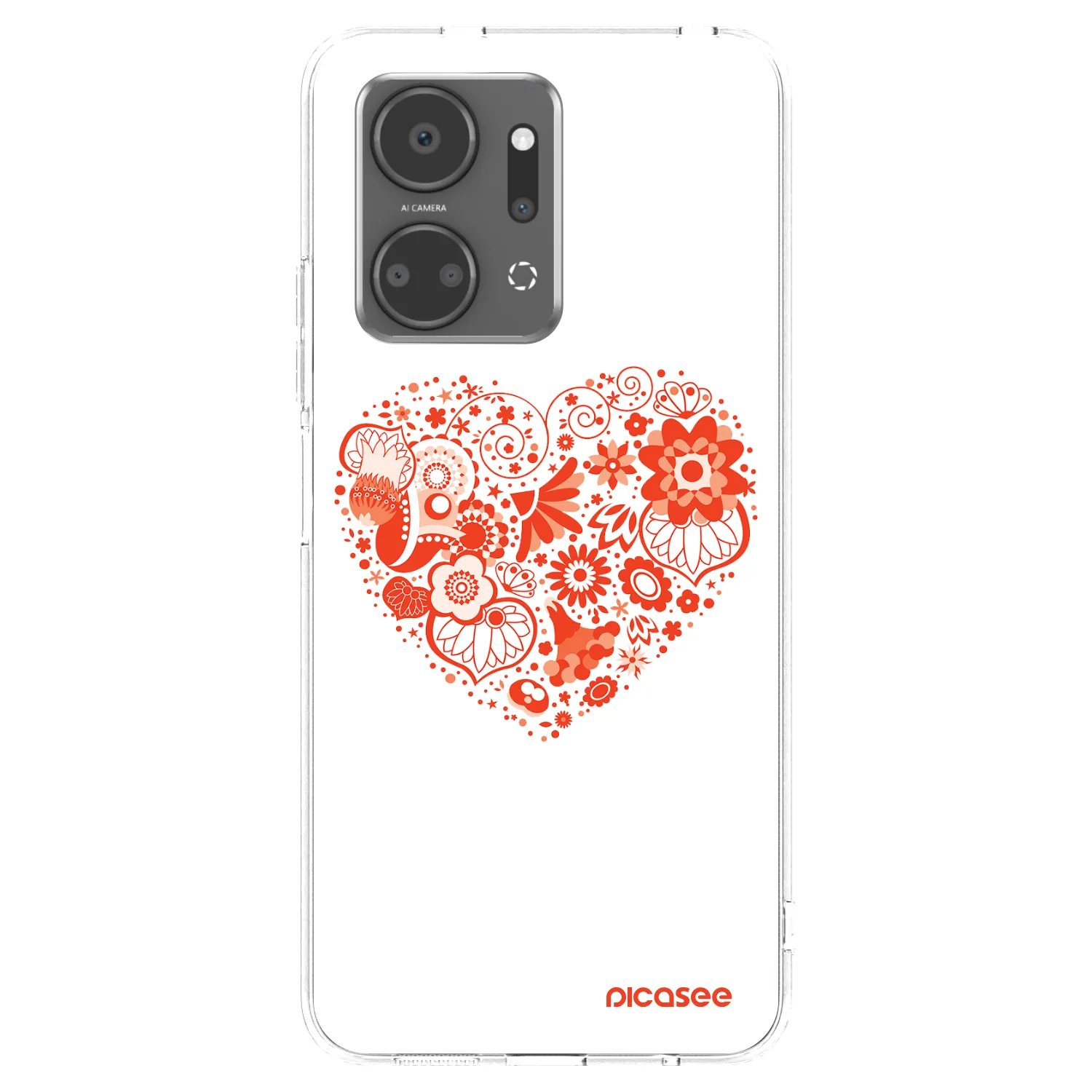 Picasee διαφανής θήκη σιλικόνης Honor X7a - Big heart