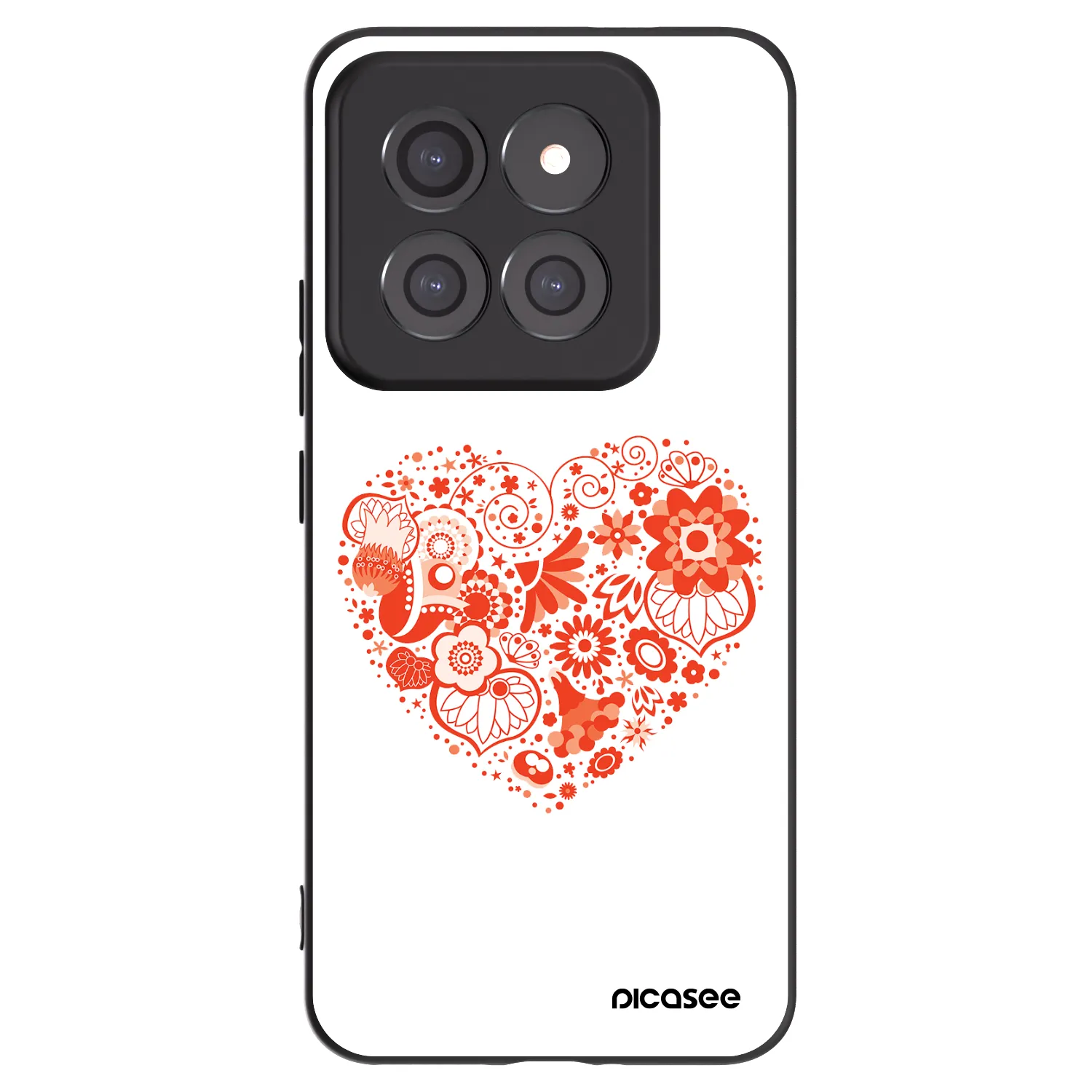 Picasee Μαύρη θήκη σιλικόνης για Xiaomi 14 Pro - Big heart