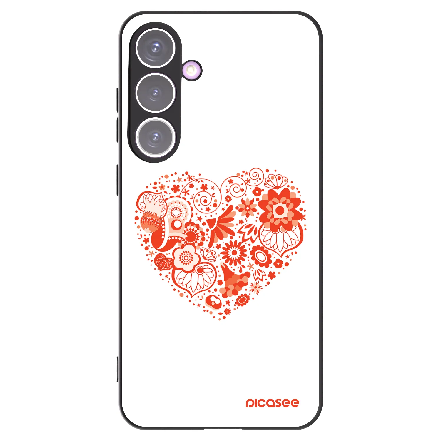 Picasee Μαύρη θήκη σιλικόνης για Samsung Galaxy S24+ S926B 5G - Big heart