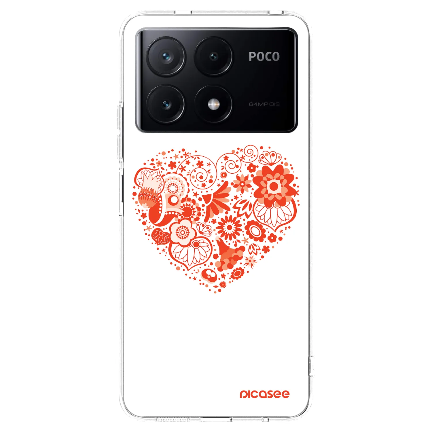 Picasee διαφανής θήκη σιλικόνης Xiaomi Poco X6 Pro - Big heart