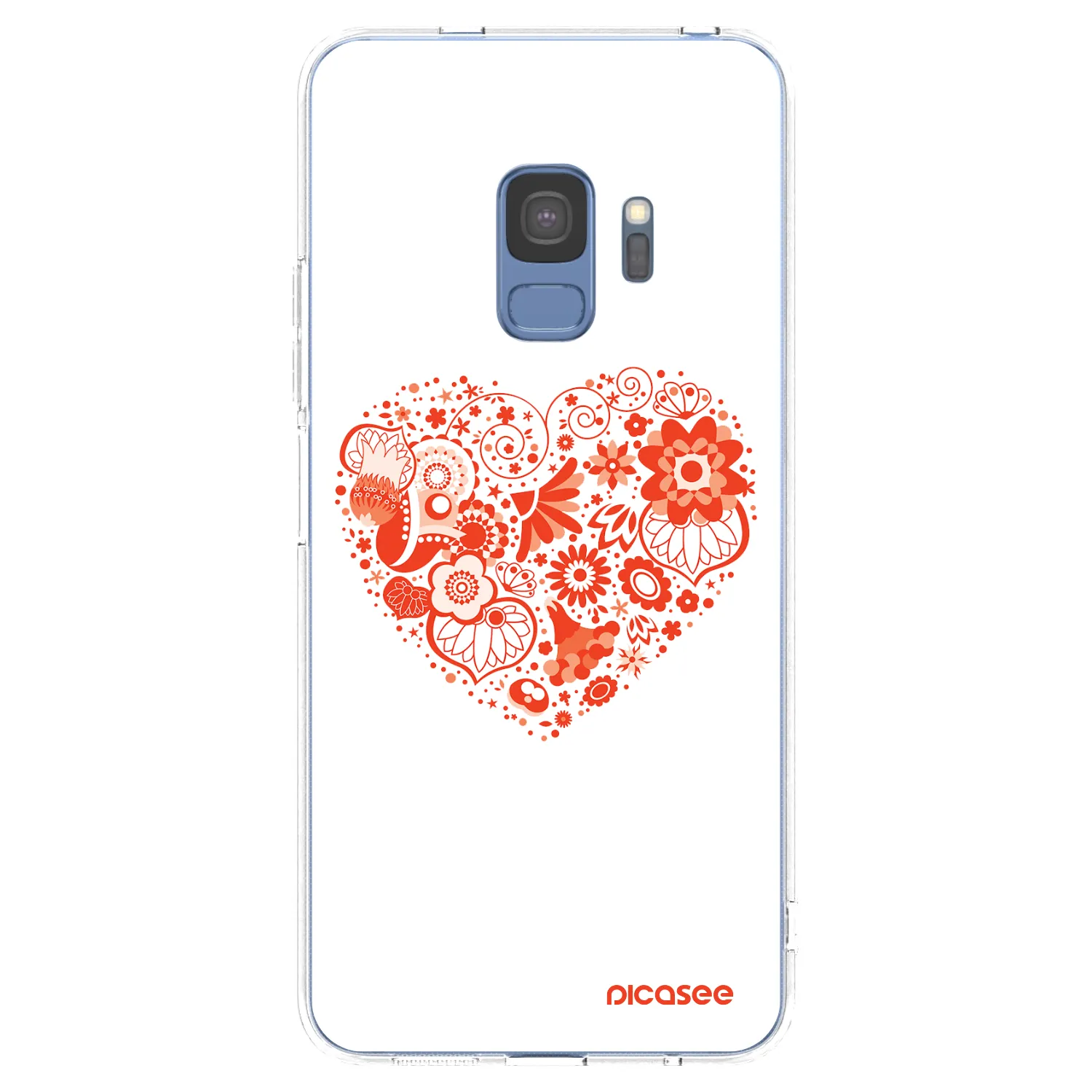 Picasee διαφανής θήκη σιλικόνης Samsung Galaxy S9 G960F - Big heart