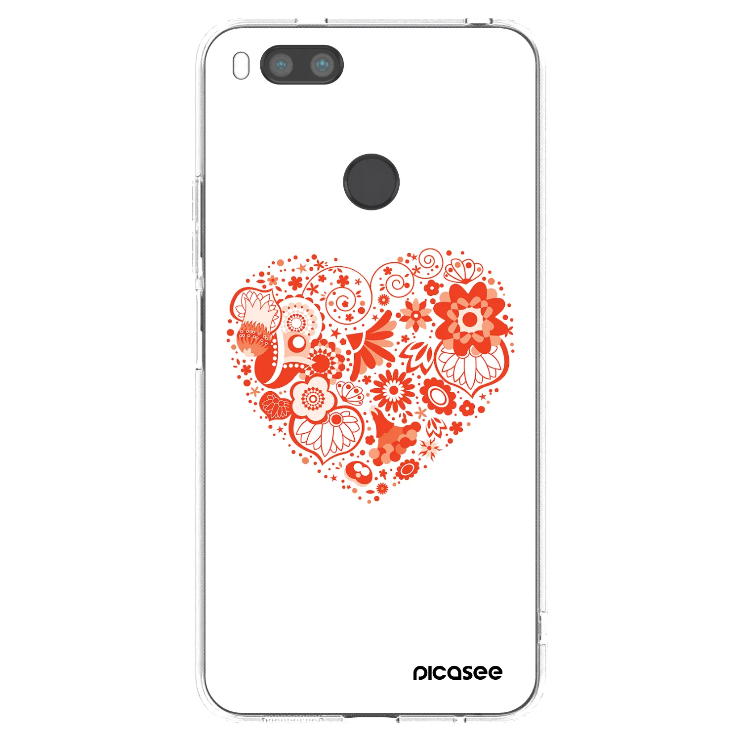 Picasee διαφανής θήκη σιλικόνης Xiaomi Mi A1 Global - Big heart