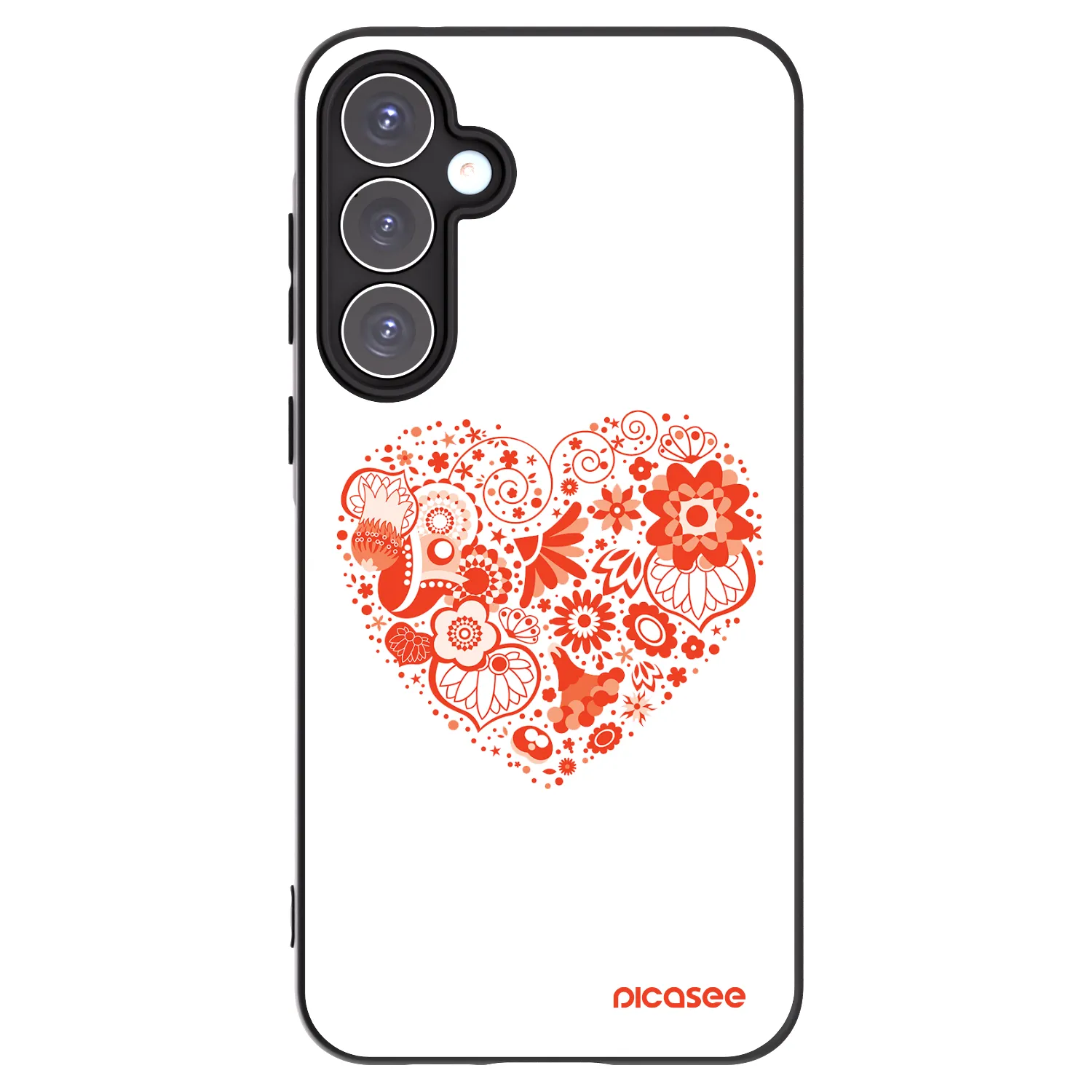 Picasee Μαύρη θήκη σιλικόνης για Samsung Galaxy A55 5G A556B - Big heart