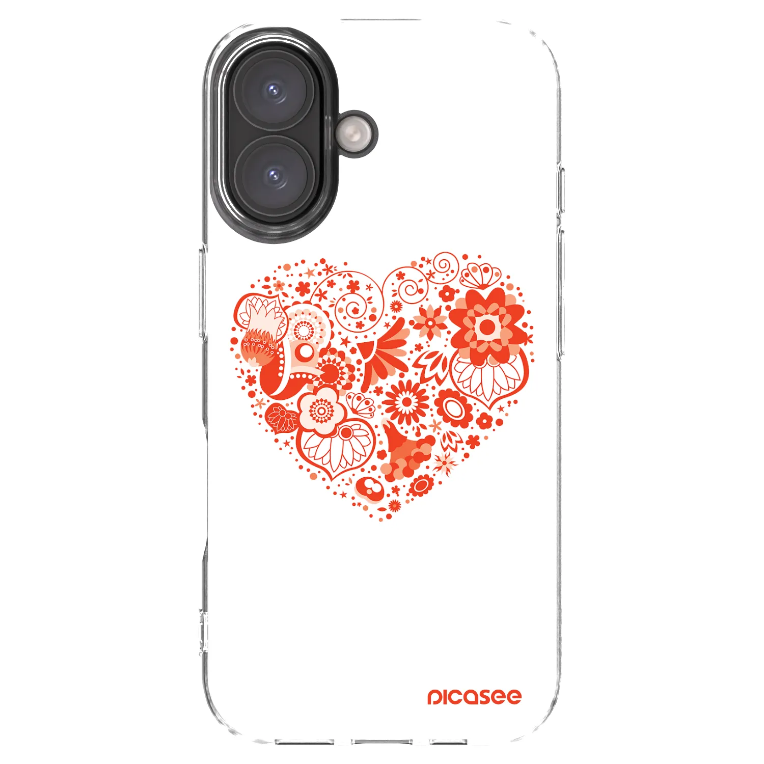 Picasee διαφανής θήκη σιλικόνης Apple iPhone 16 - Big heart
