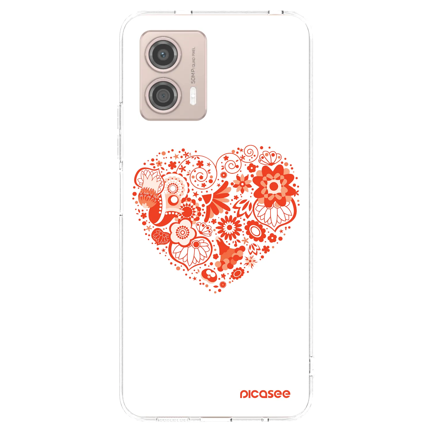 Picasee διαφανής θήκη σιλικόνης Motorola Moto G53 5G - Big heart