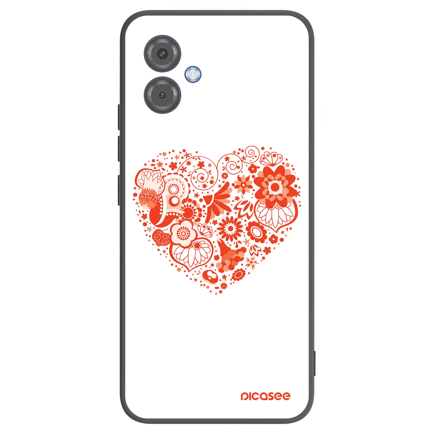 Picasee Μαύρη θήκη σιλικόνης για Motorola Moto G14 - Big heart
