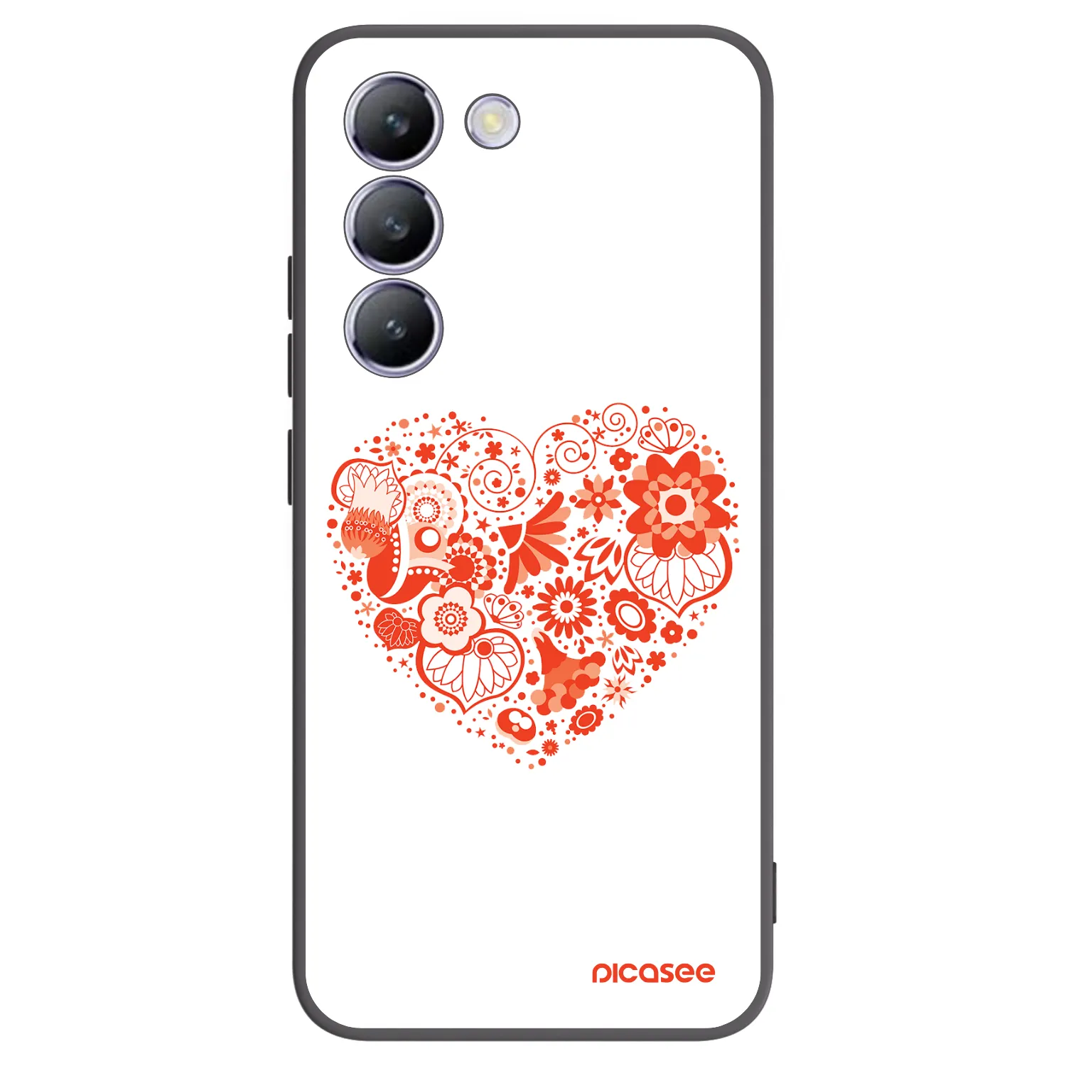 Picasee Μαύρη θήκη σιλικόνης για Vivo V40 SE 5G - Big heart