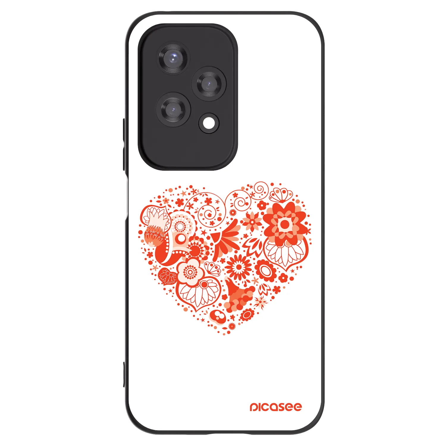 Picasee Μαύρη θήκη σιλικόνης για Honor 200 Lite - Big heart