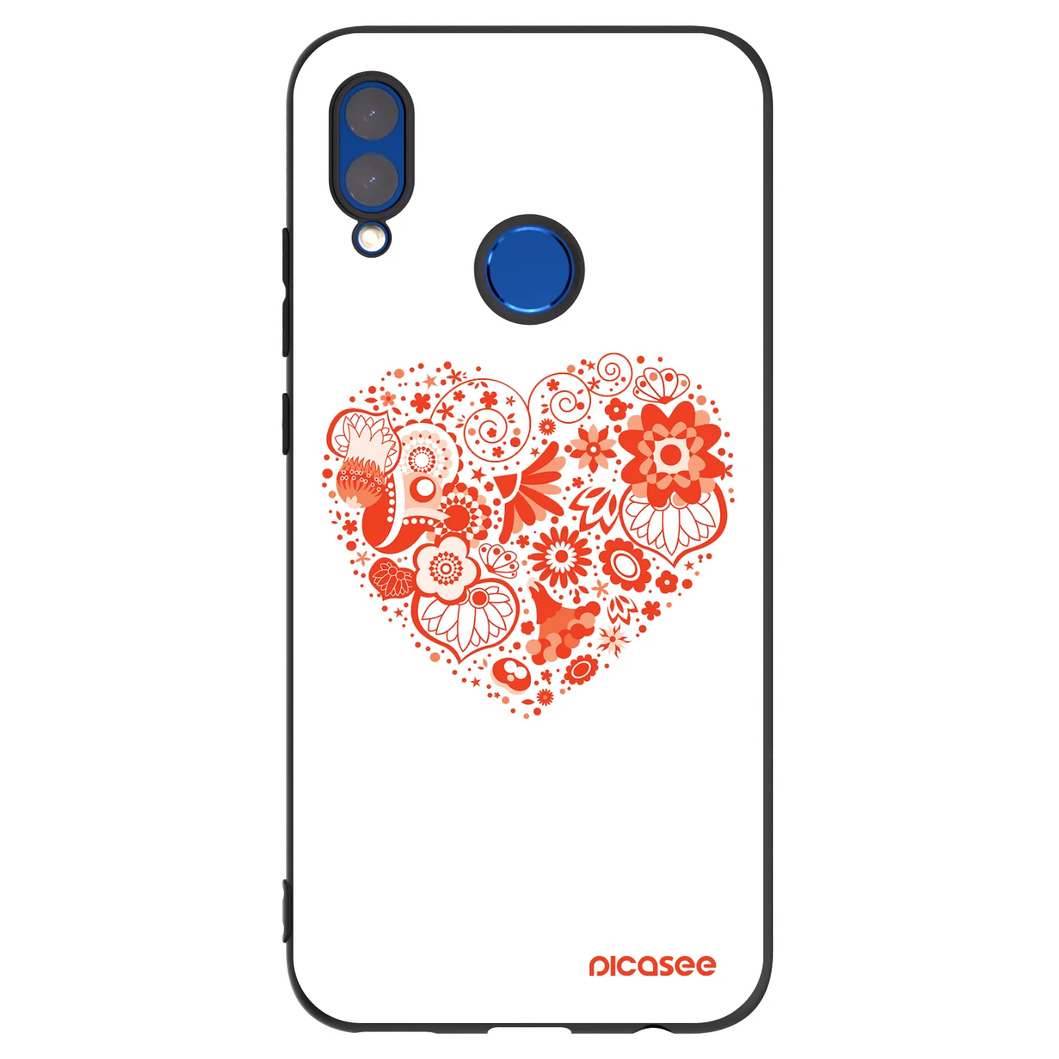 Picasee Μαύρη θήκη σιλικόνης για Honor 10 Lite - Big heart