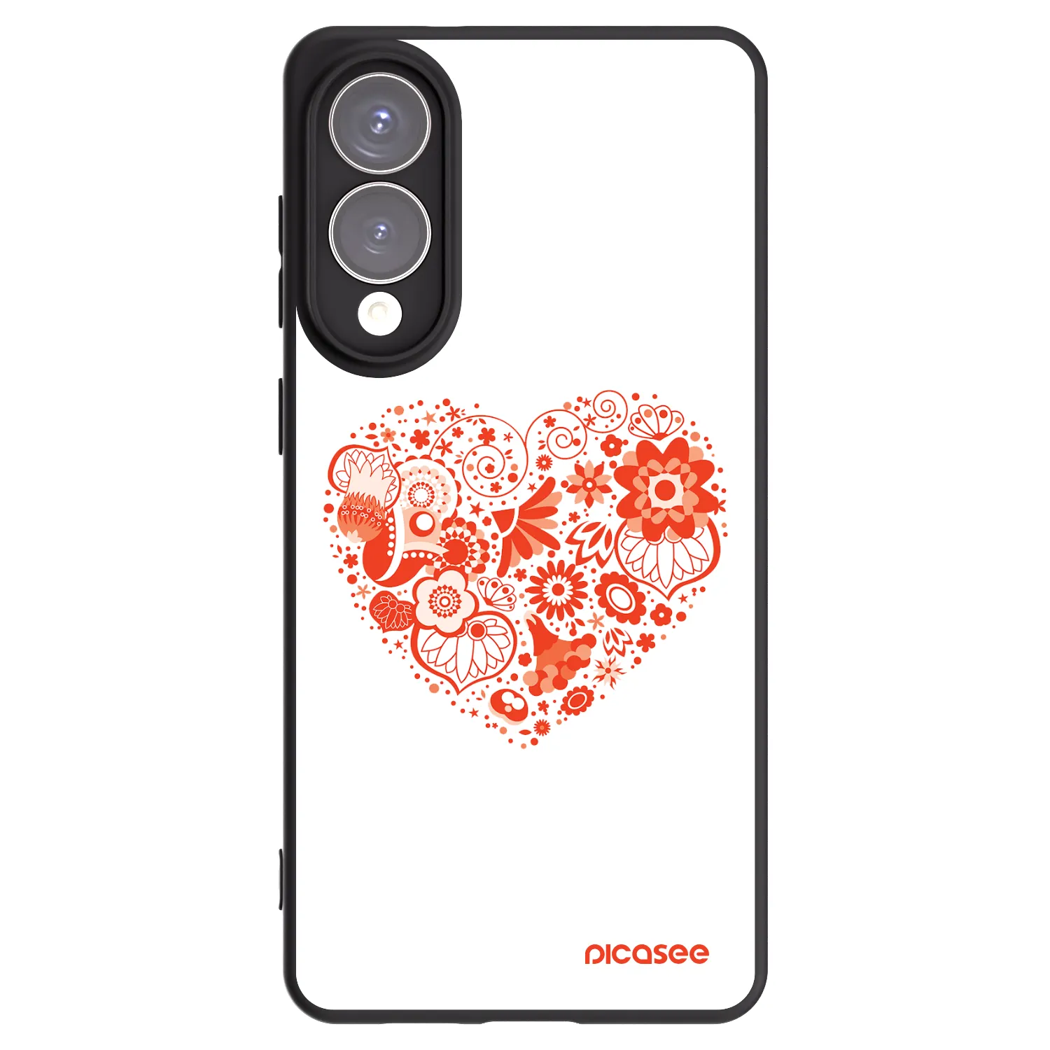 Picasee Μαύρη θήκη σιλικόνης για Samsung Galaxy S25 Edge 5G - Big heart