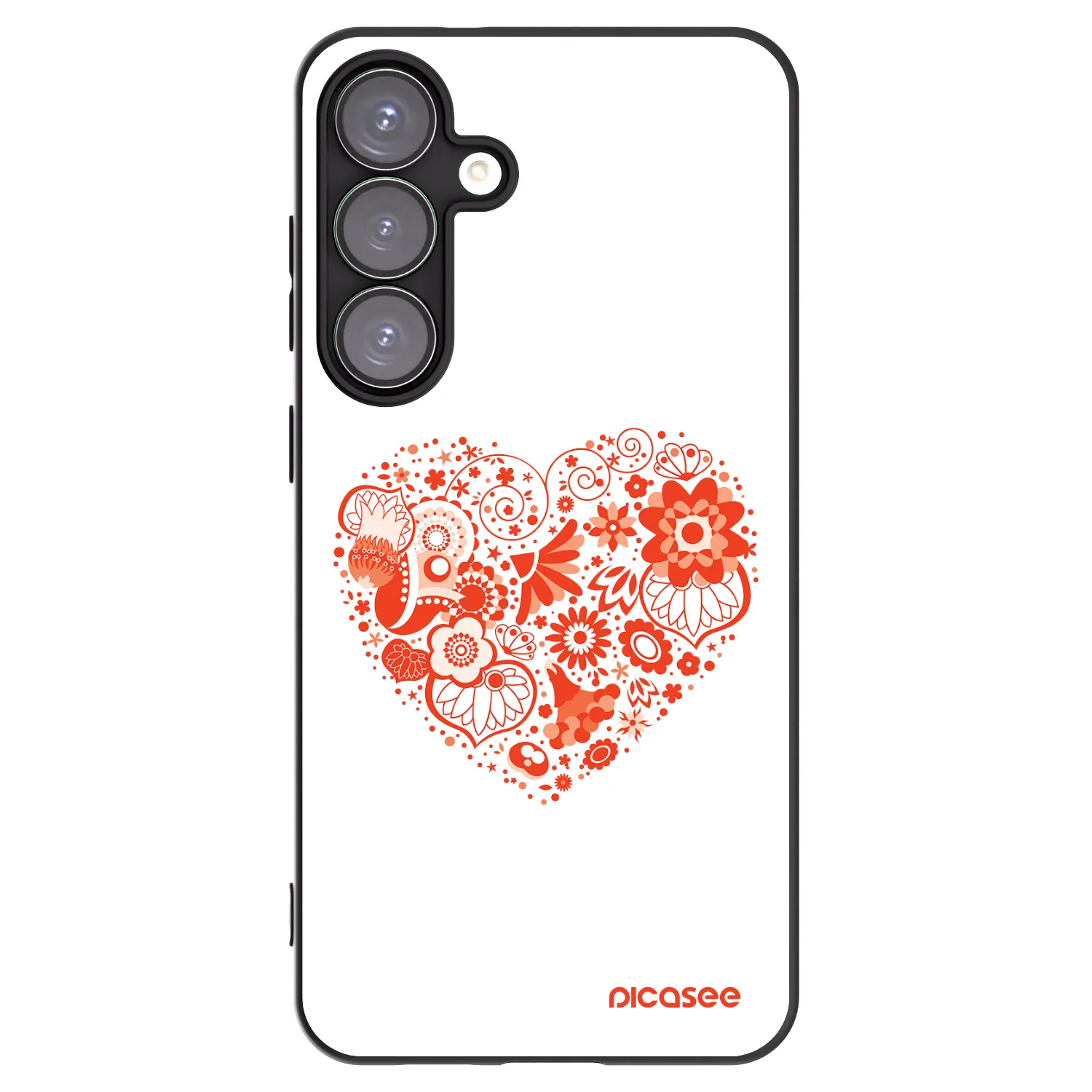 Picasee Μαύρη θήκη σιλικόνης για Samsung Galaxy S25+ 5G - Big heart