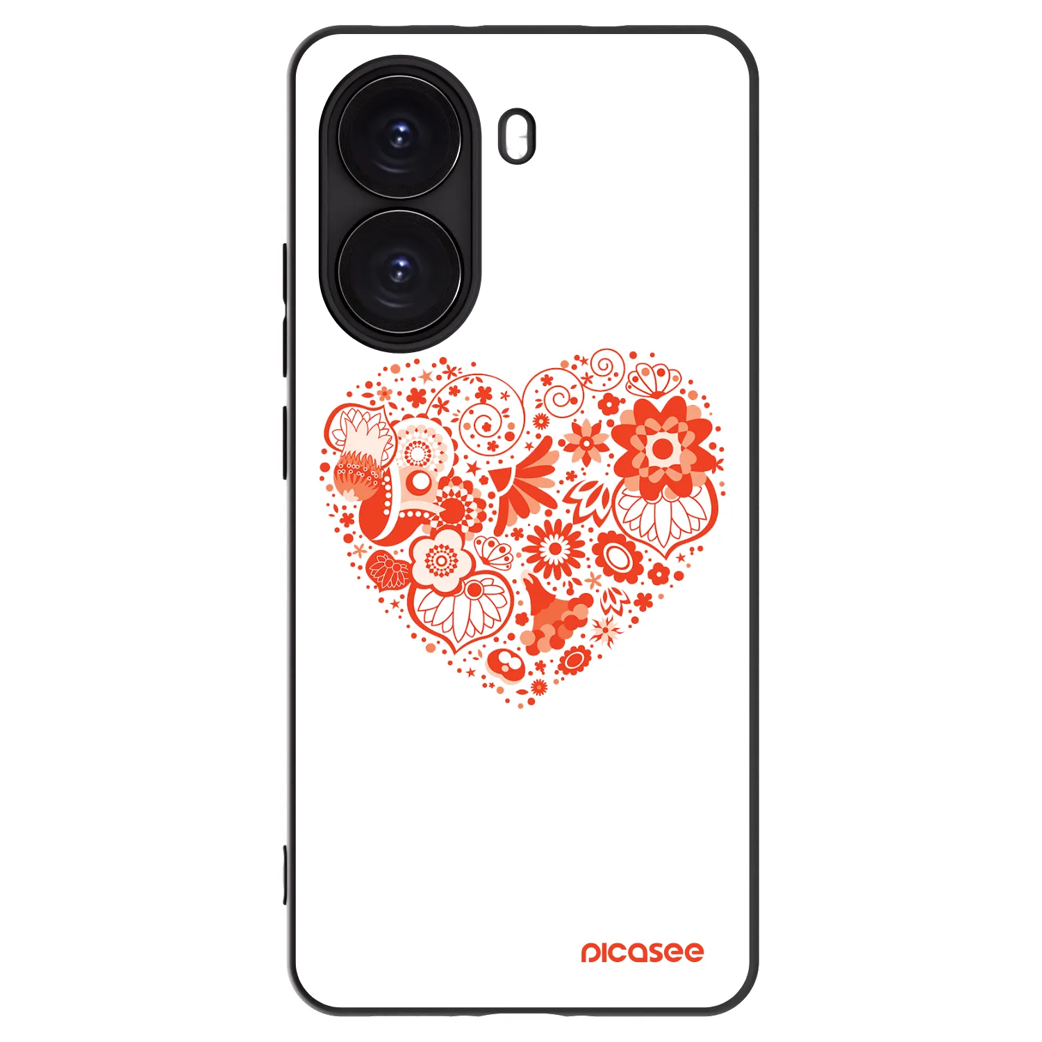 Picasee Μαύρη θήκη σιλικόνης για Xiaomi Poco X7 Pro 5G - Big heart