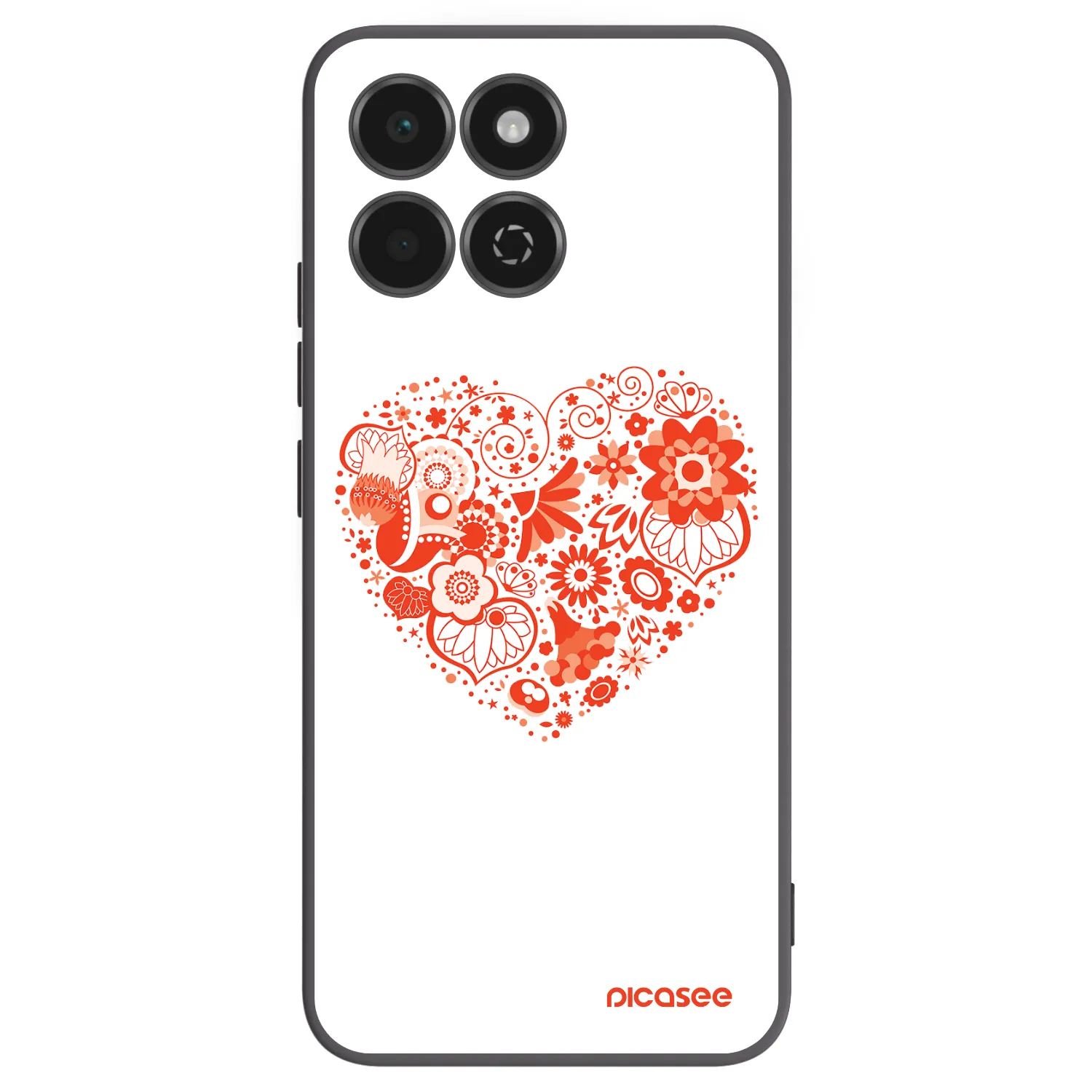 Picasee Μαύρη θήκη σιλικόνης για Honor 200 Smart 5G - Big heart
