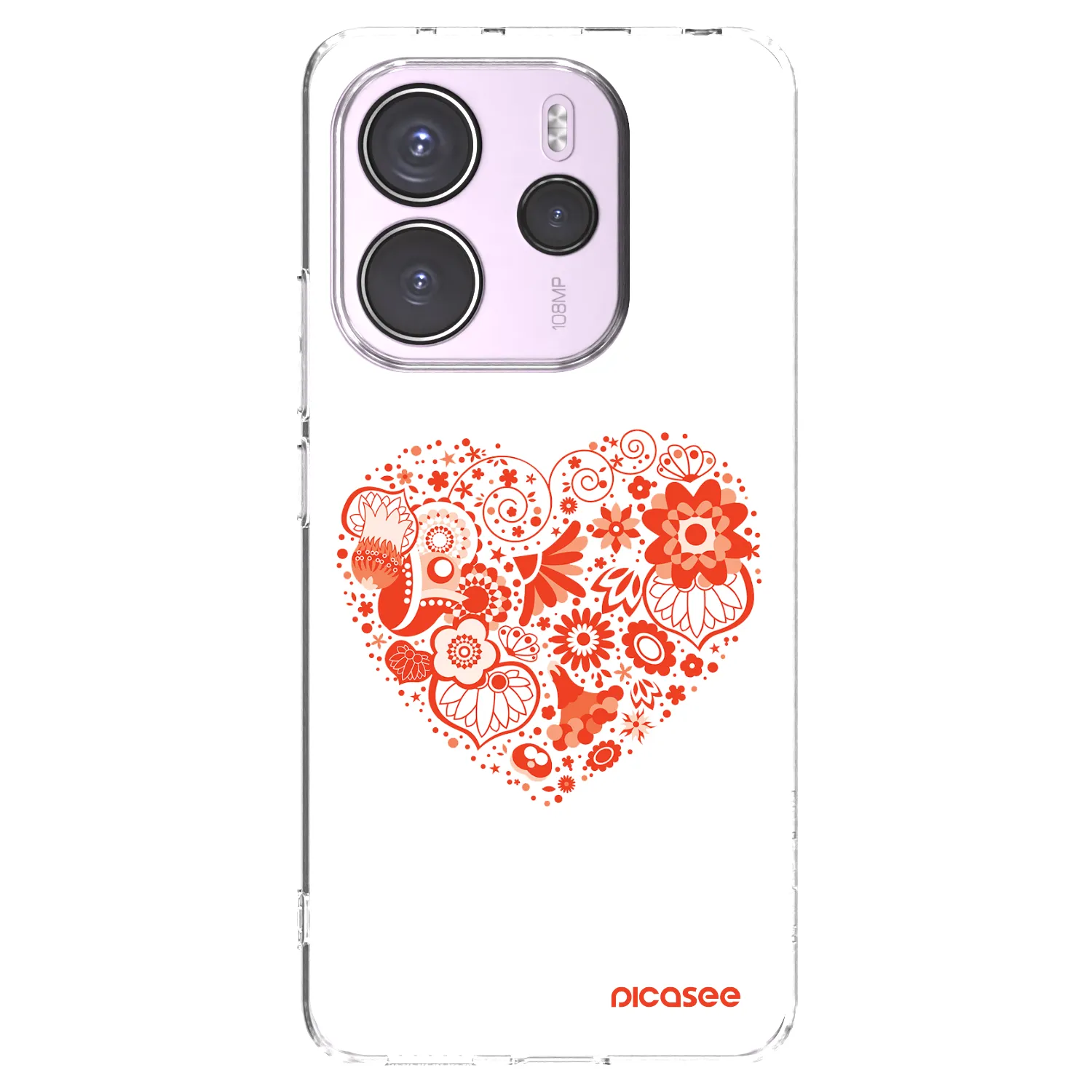 Picasee διαφανής θήκη σιλικόνης Xiaomi Redmi Note 14 4G - Big heart