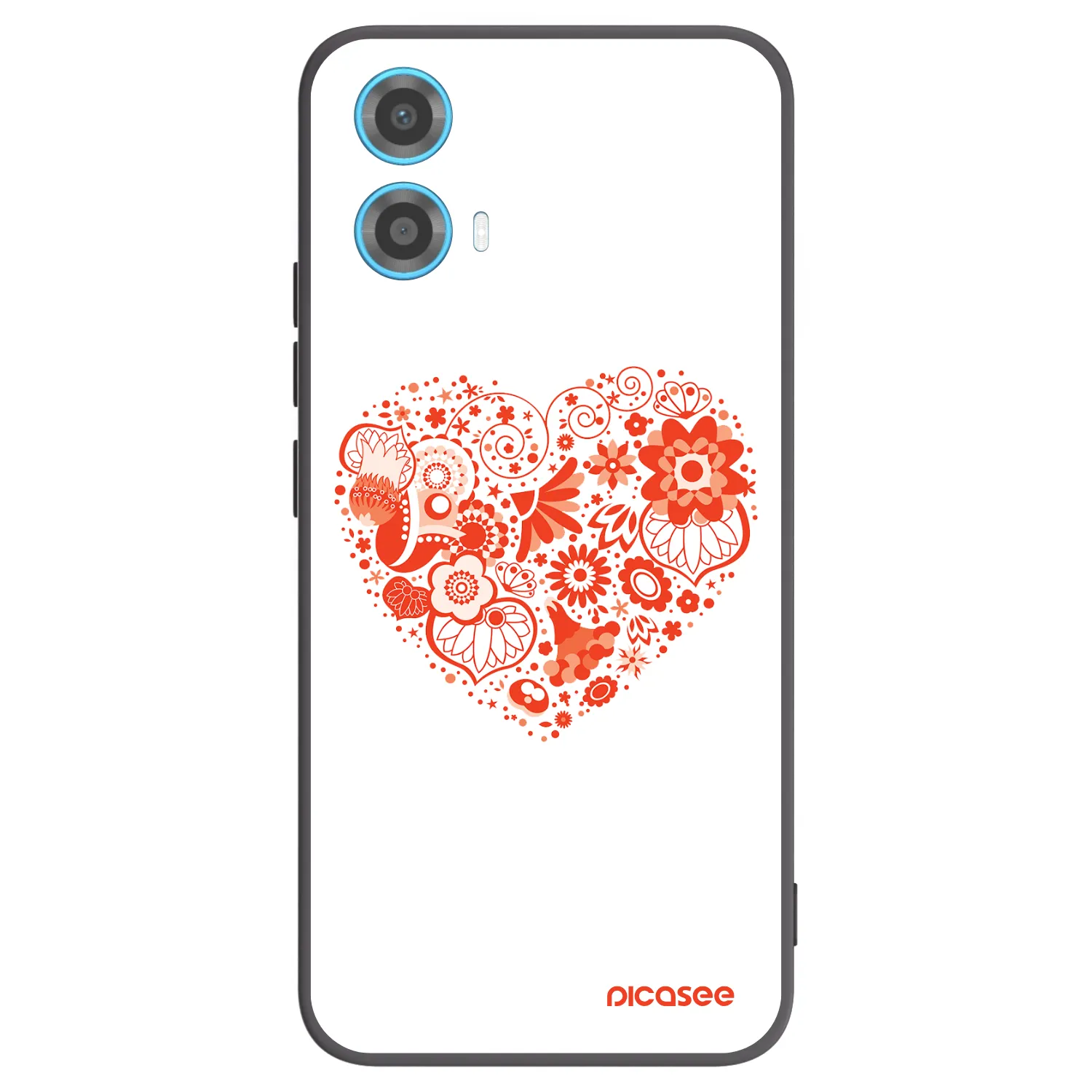 Picasee Μαύρη θήκη σιλικόνης για Motorola Moto G34 5G - Big heart