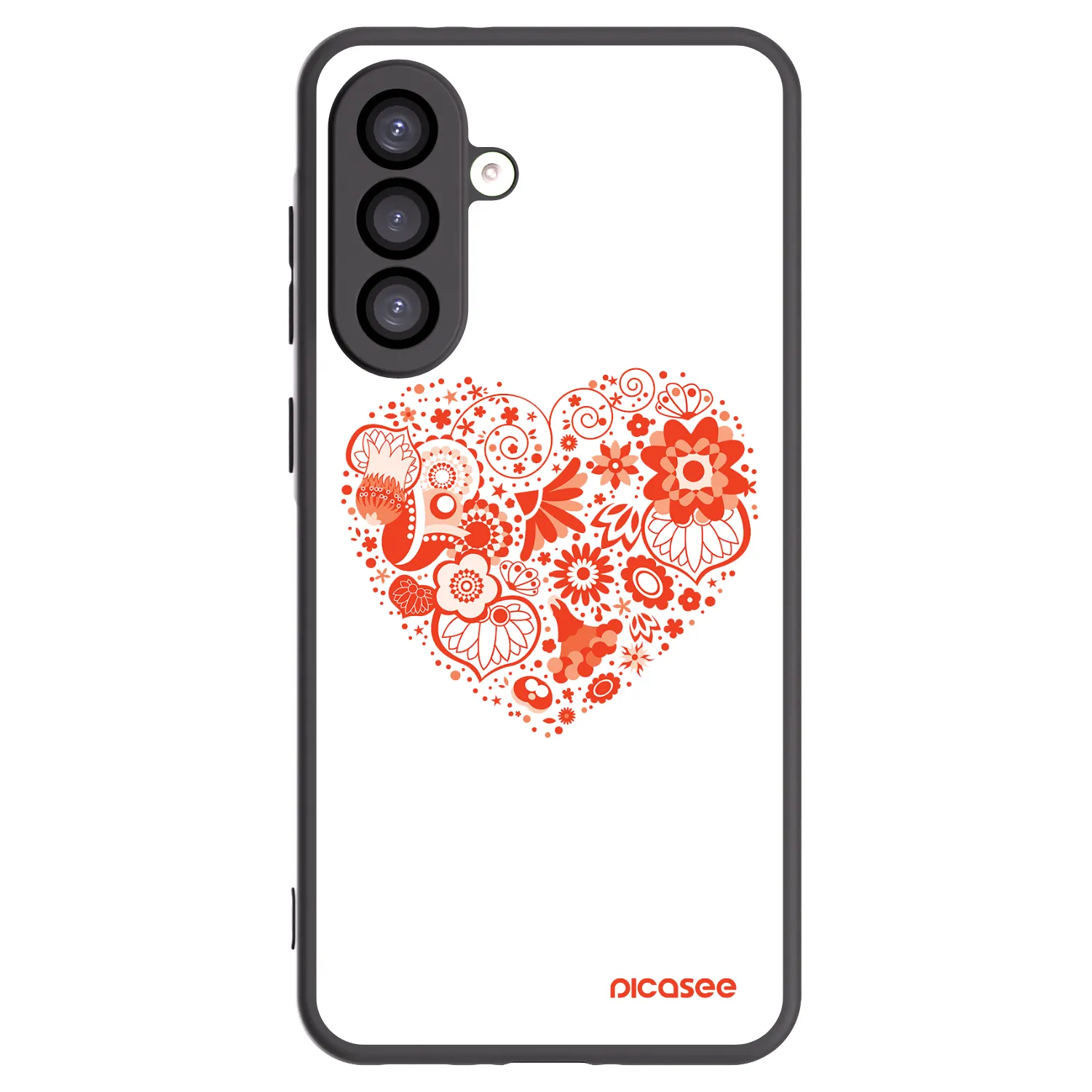 Picasee Μαύρη θήκη σιλικόνης για Samsung Galaxy A26 5G A266B - Big heart