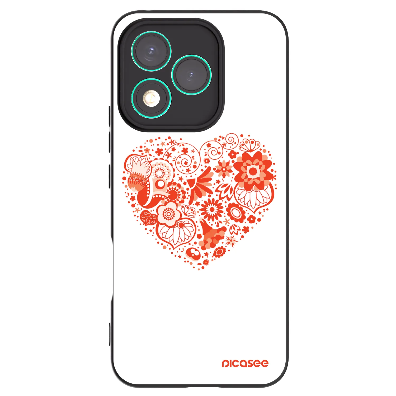 Picasee Μαύρη θήκη σιλικόνης για Honor 400 Lite 5G - Big heart