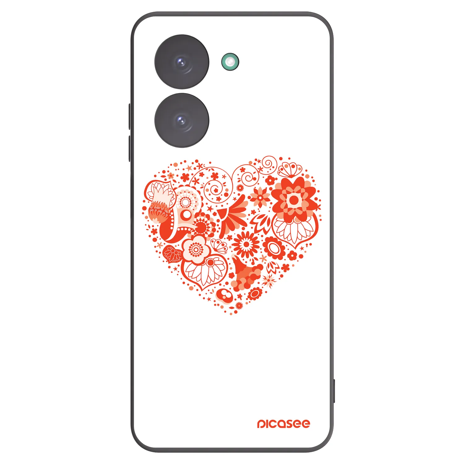 Picasee Μαύρη θήκη σιλικόνης για Xiaomi Redmi A5 - Big heart
