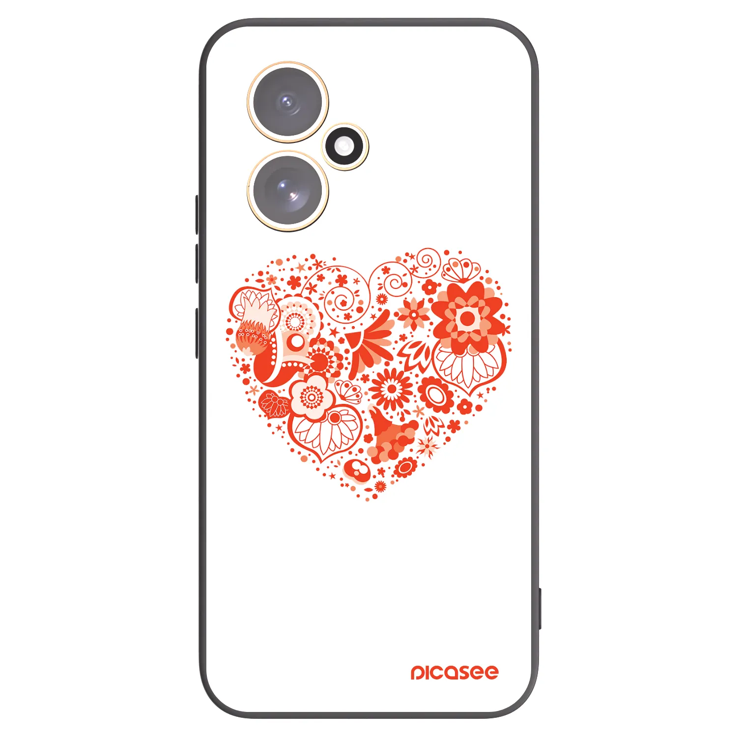 Picasee Μαύρη θήκη σιλικόνης για Honor 400 5G - Big heart