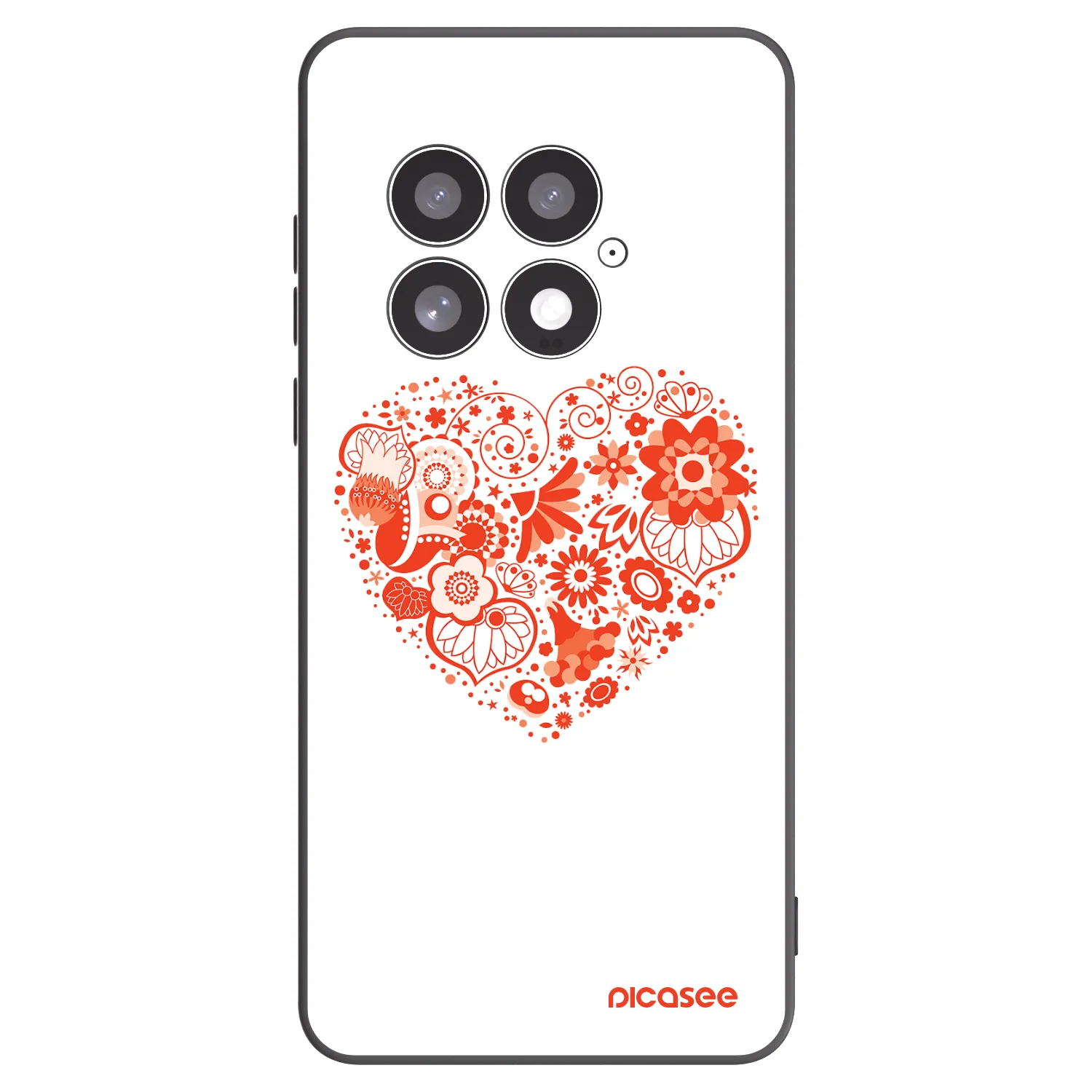 Picasee Μαύρη θήκη σιλικόνης για OnePlus 13 5G - Big heart