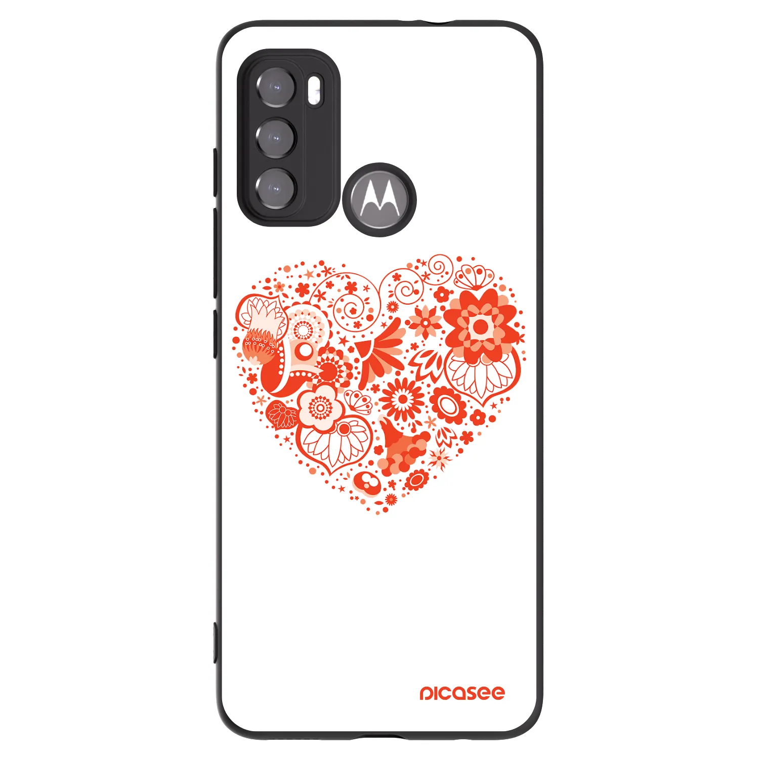 Picasee Μαύρη θήκη σιλικόνης για Motorola Edge 60 5G - Big heart